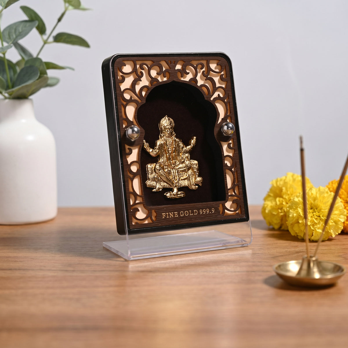 24K Gold Foil Lord Hanuman Frame