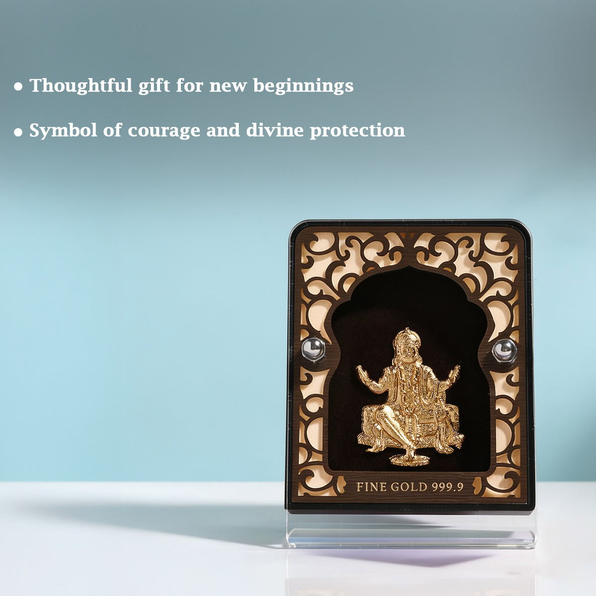 24K Gold Foil Lord Hanuman Frame