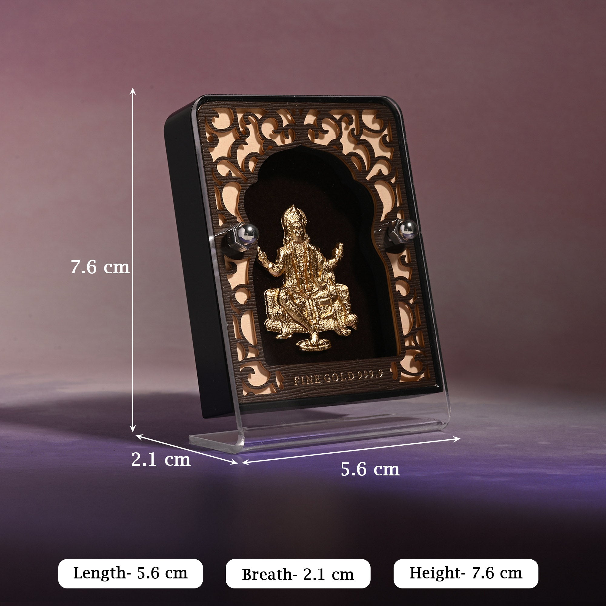 24K Gold Foil Lord Hanuman Frame