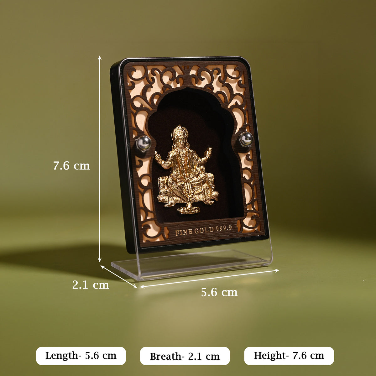 24K Gold Foil Lord Hanuman Frame
