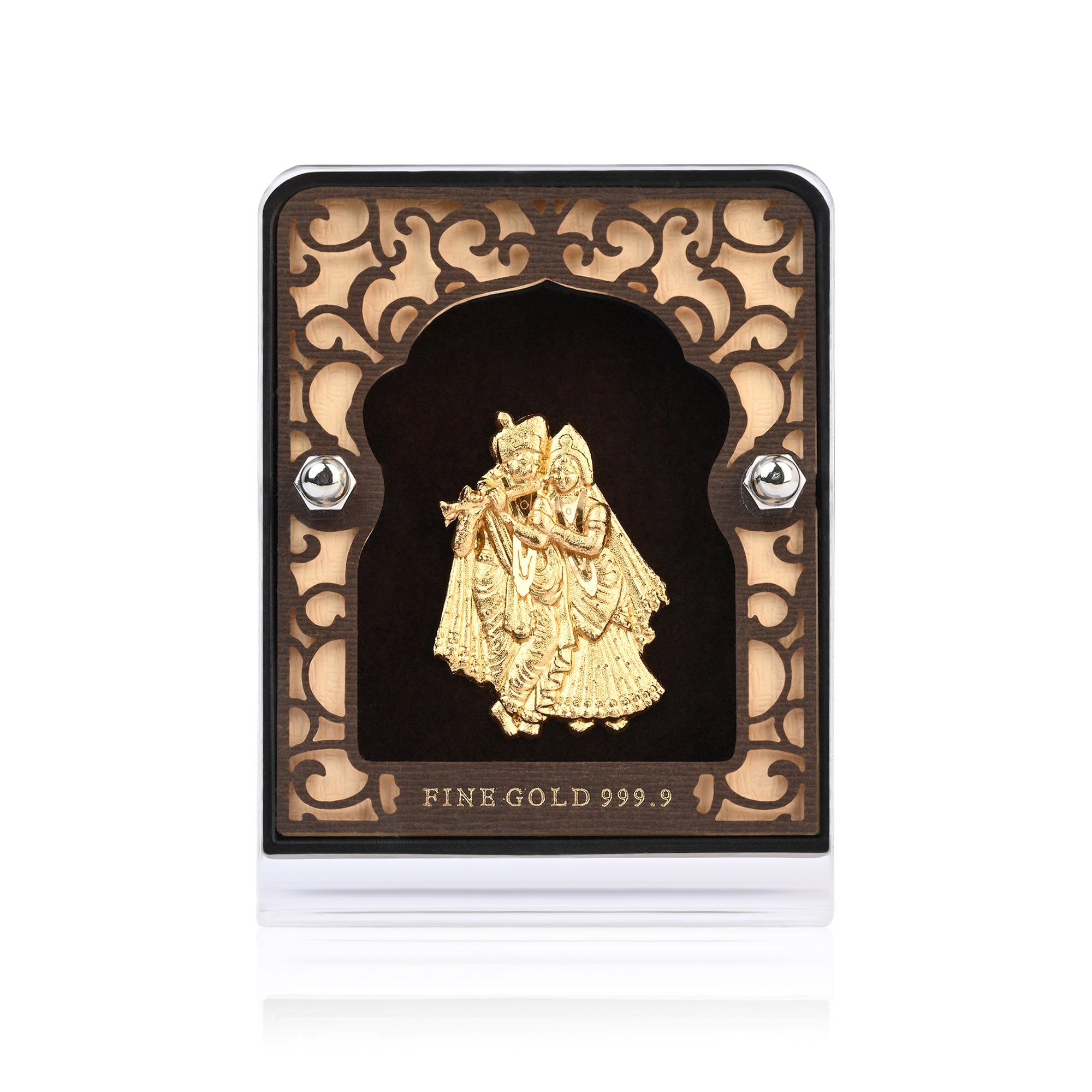 Radha Krishna 24K Gold Foil Frame