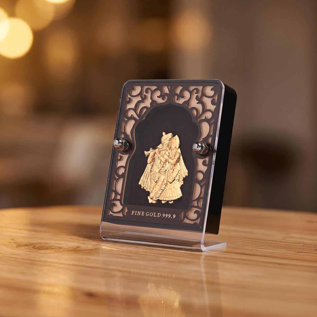 Radha Krishna 24K Gold Foil Frame