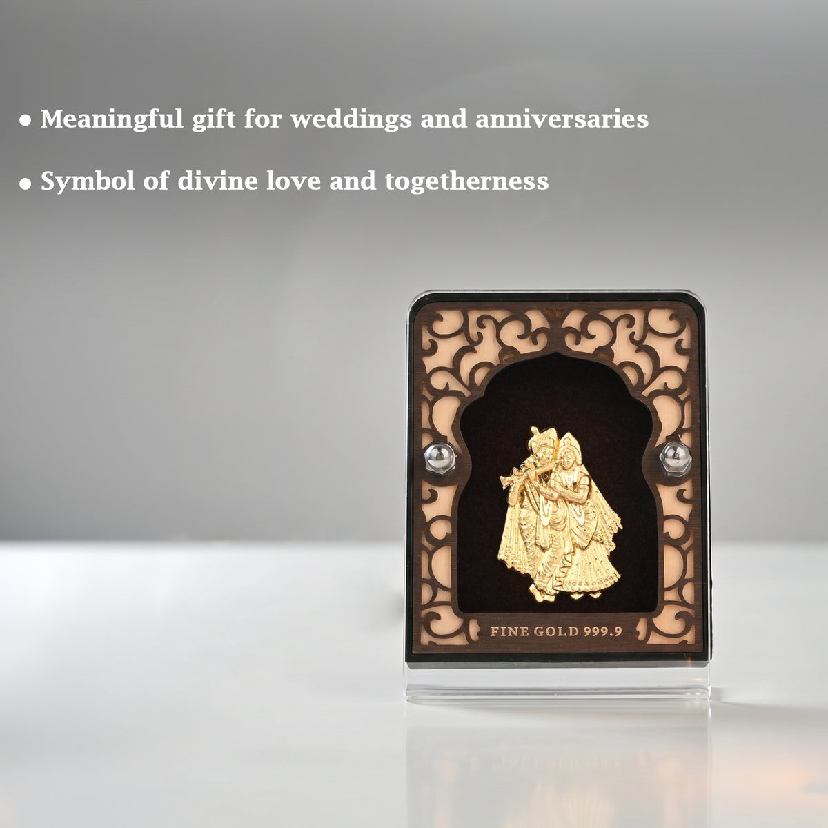 Radha Krishna 24K Gold Foil Frame