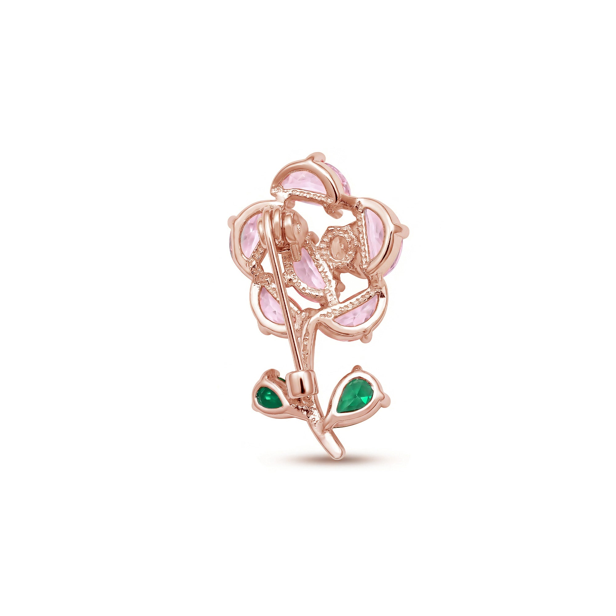 Rose Bloom Silver Brooch