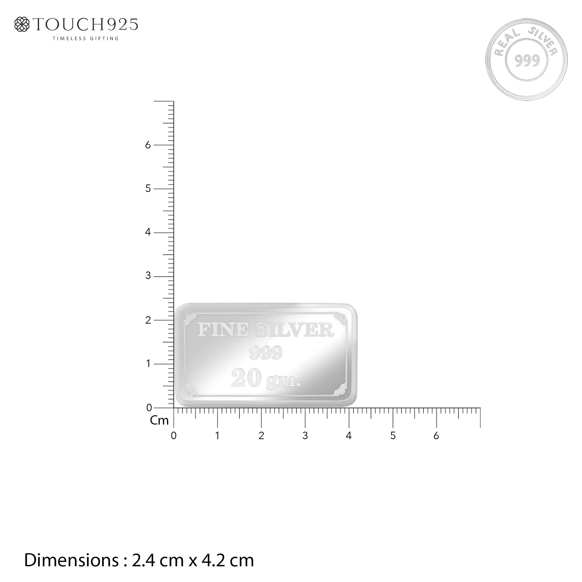 999 Silver 20g Ganesh and Laxmi Bar