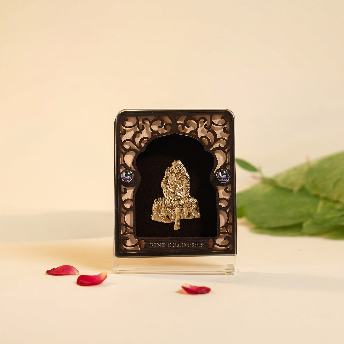 24K Gold Foil Sai Baba Frame