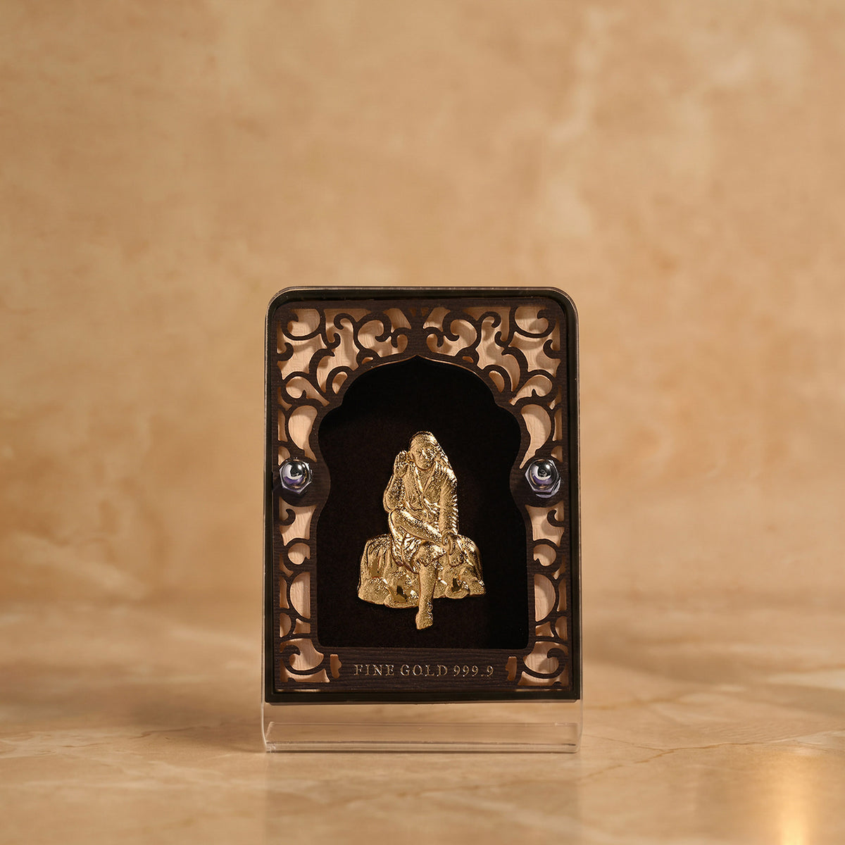 24K Gold Foil Sai Baba Frame