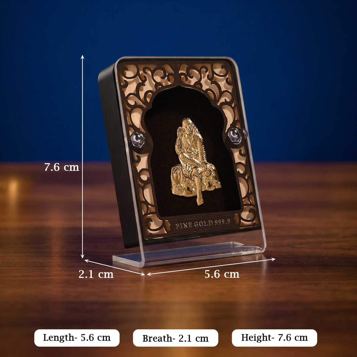 24K Gold Foil Sai Baba Frame