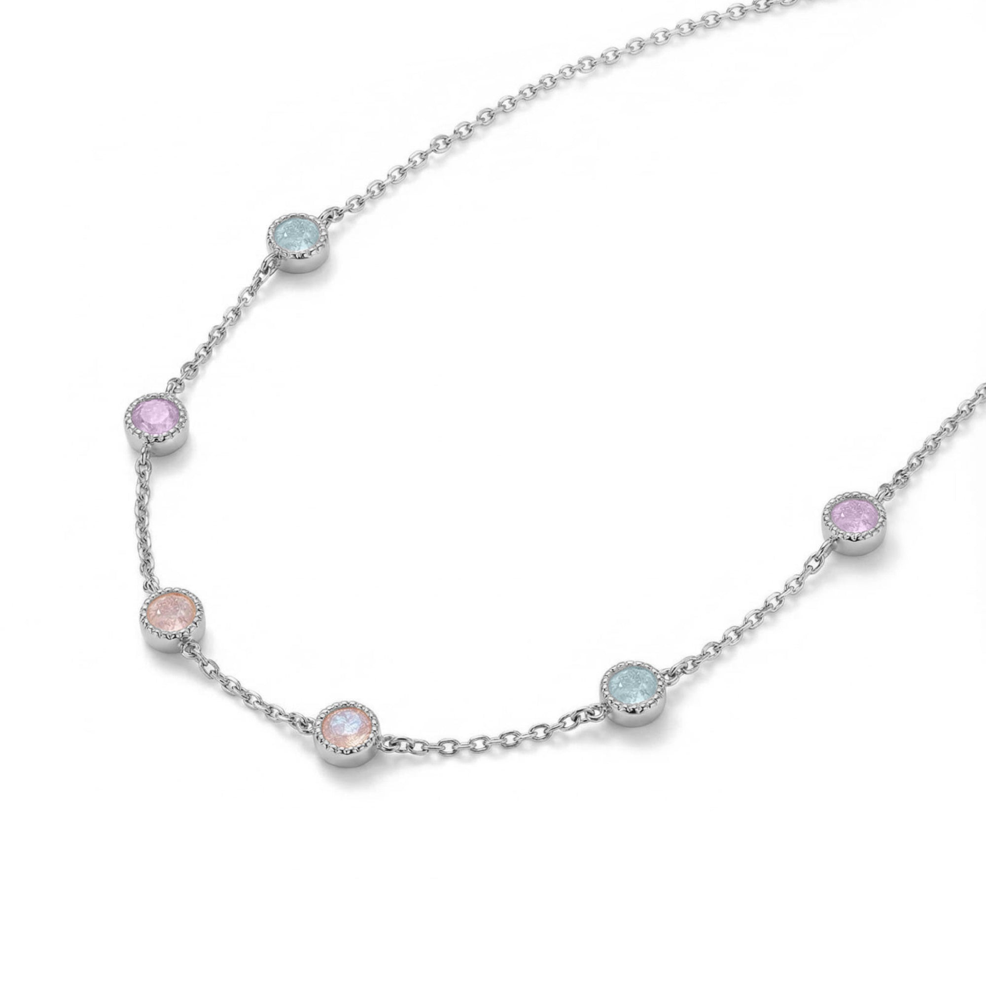 Pastel Bezel Necklace