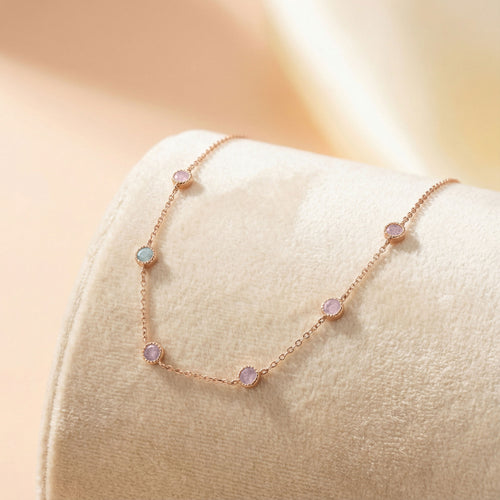 Pastel Bezel Necklace