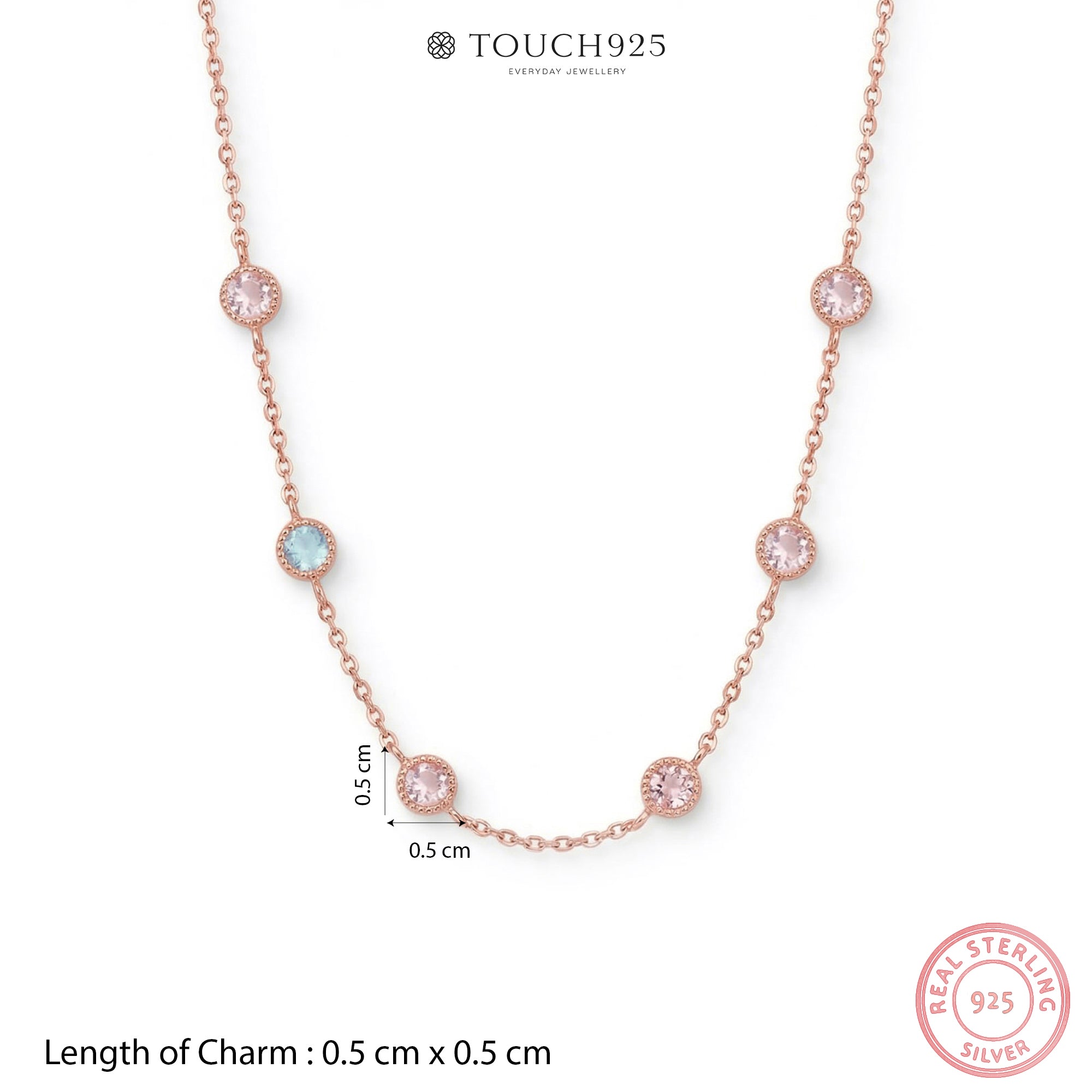 Pastel Bezel Necklace