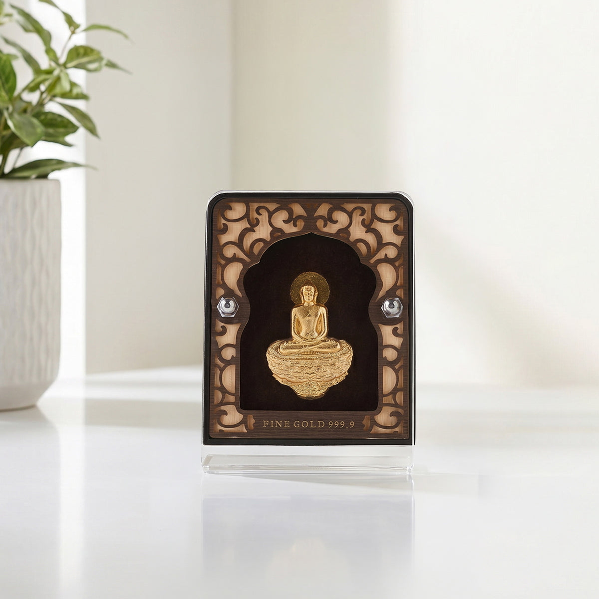 24K Gold Foil Mahavir Swami Frame