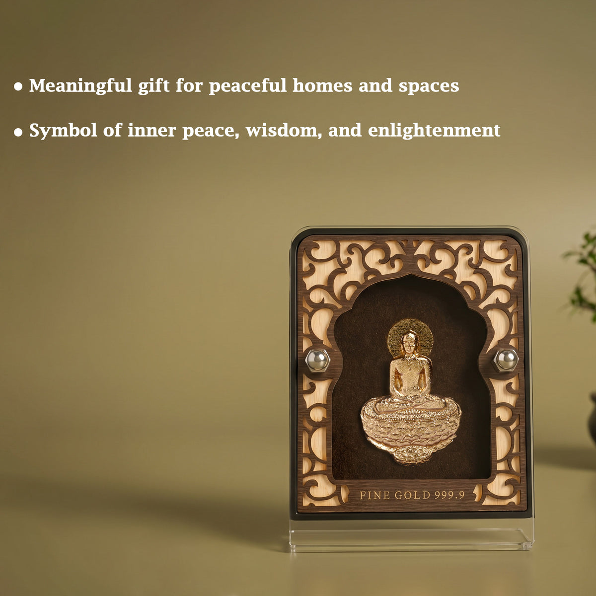 24K Gold Foil Mahavir Swami Frame