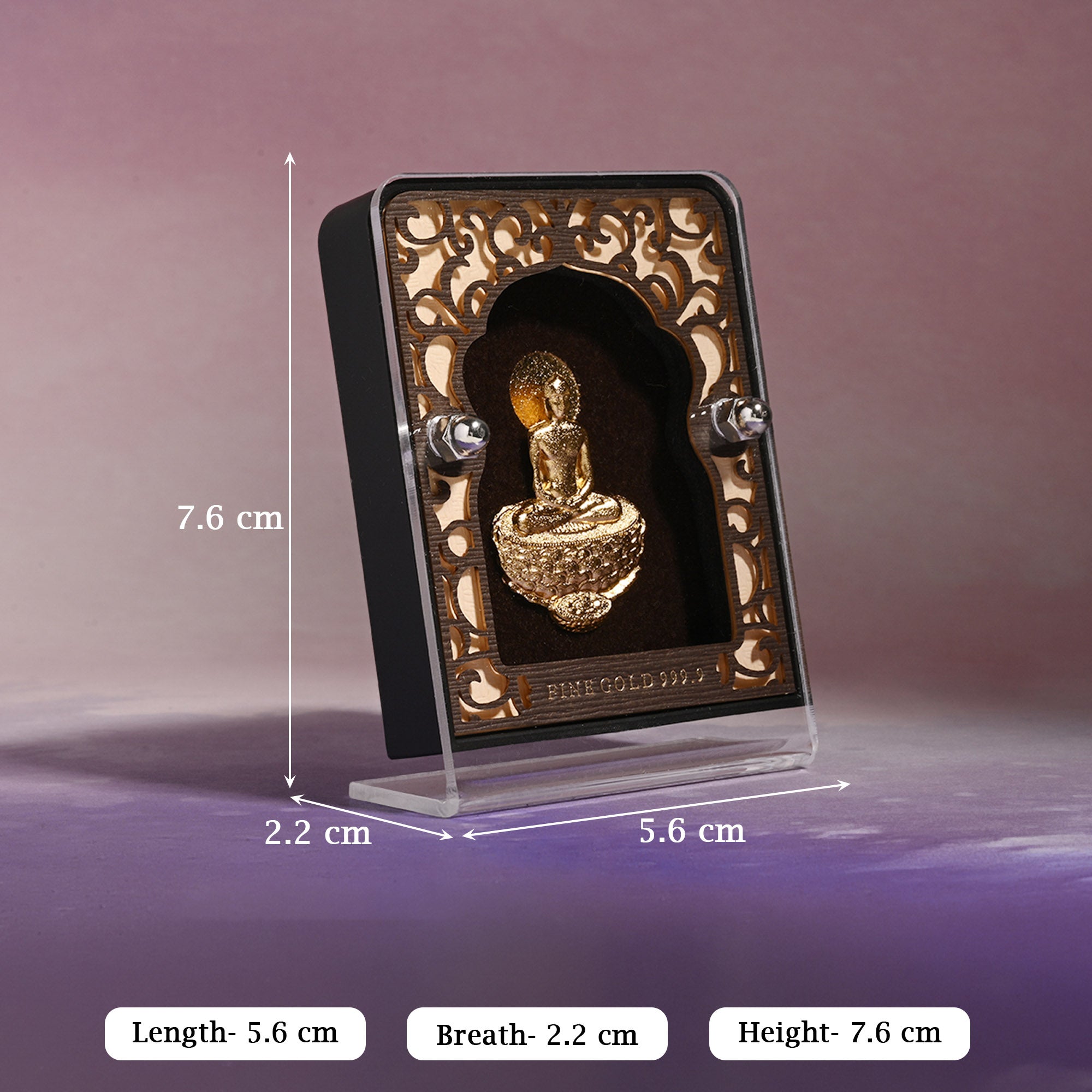 24K Gold Foil Mahavir Swami Frame