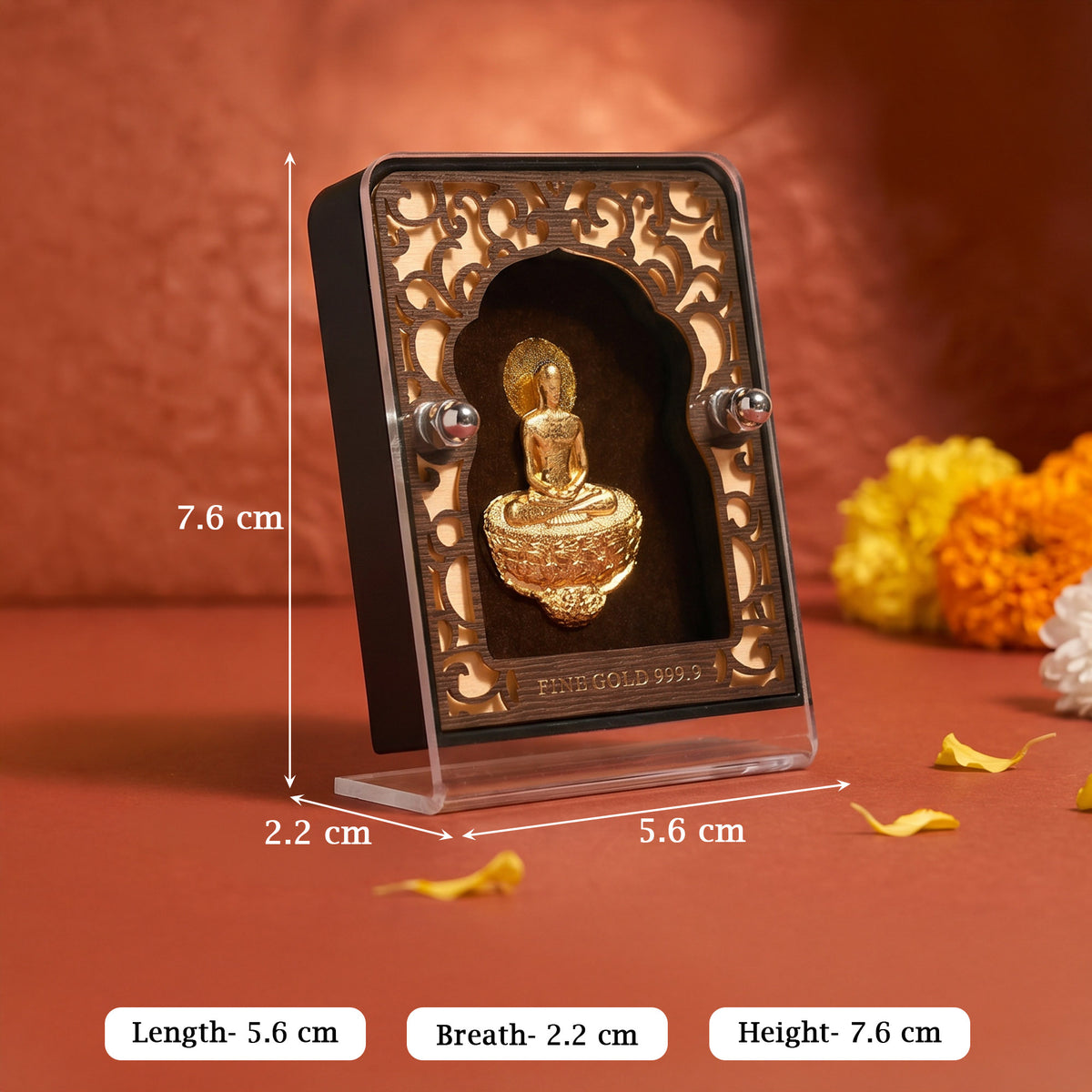 24K Gold Foil Mahavir Swami Frame