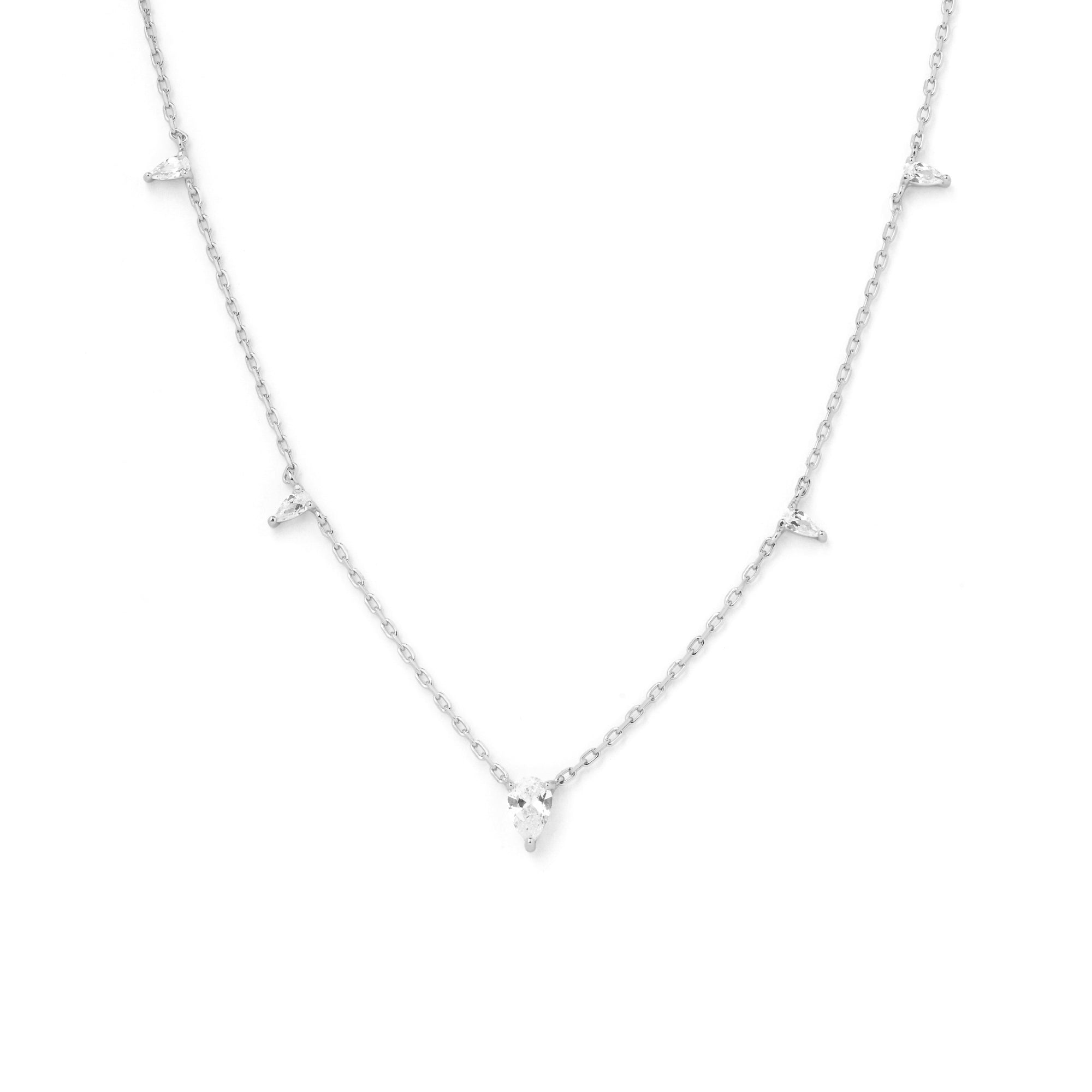 Tiny Triangle Drop Necklace