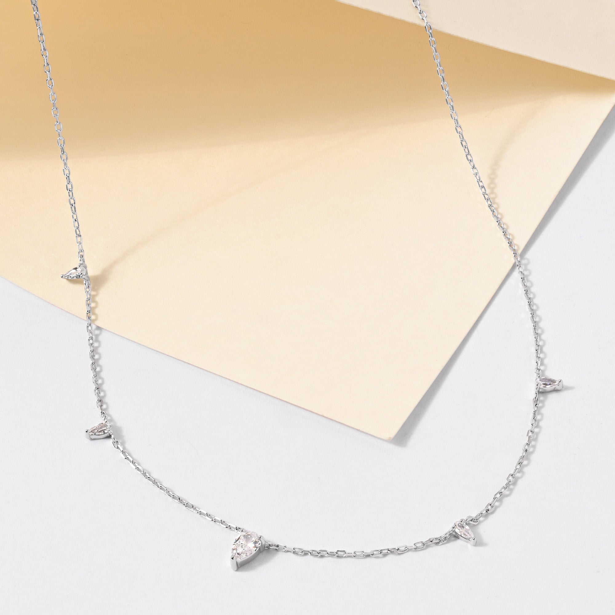 Tiny Triangle Drop Necklace