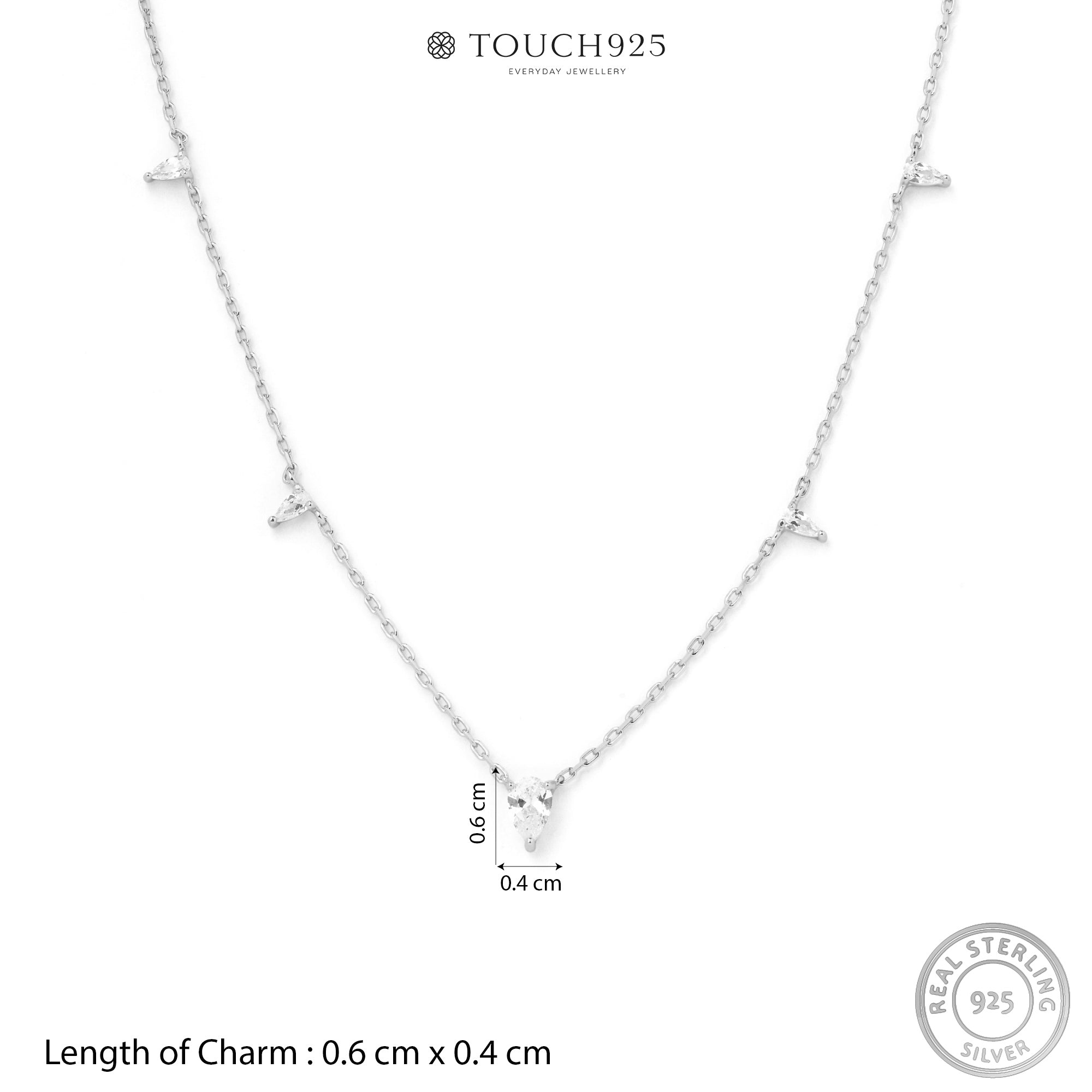 Tiny Triangle Drop Necklace