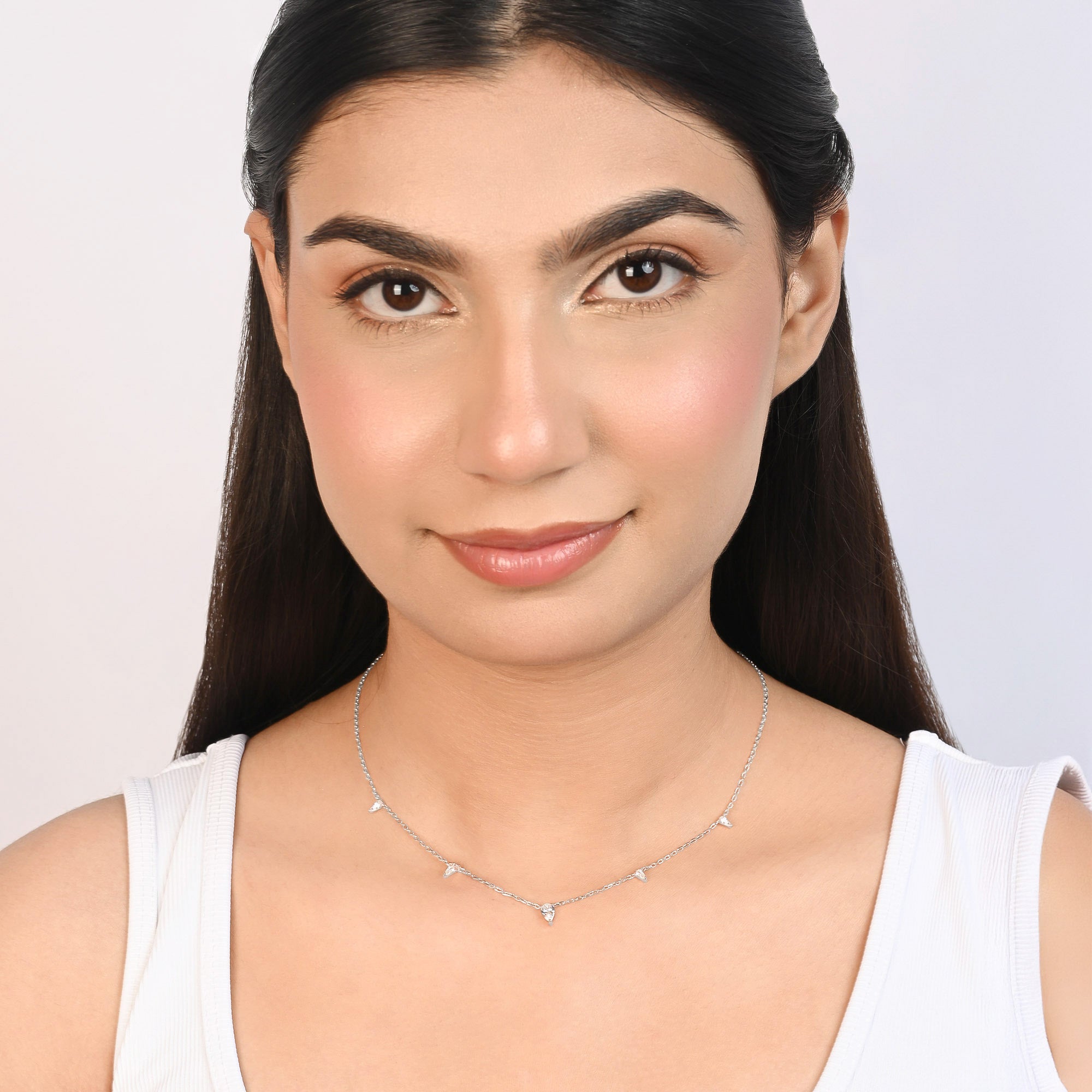 Tiny Triangle Drop Necklace