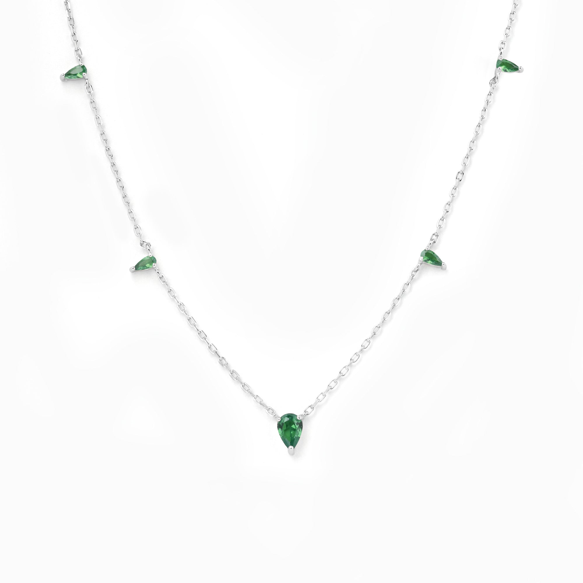 Tiny Triangle Drop Necklace