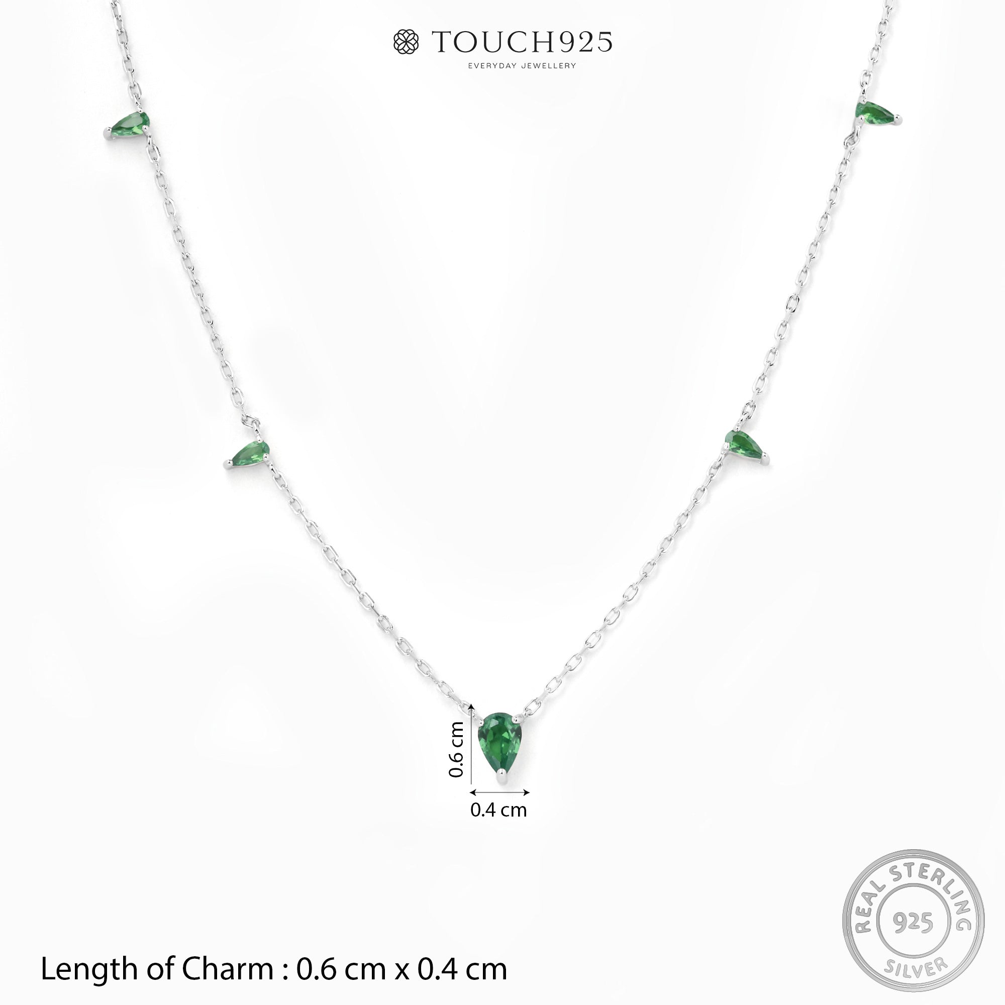 Tiny Triangle Drop Necklace