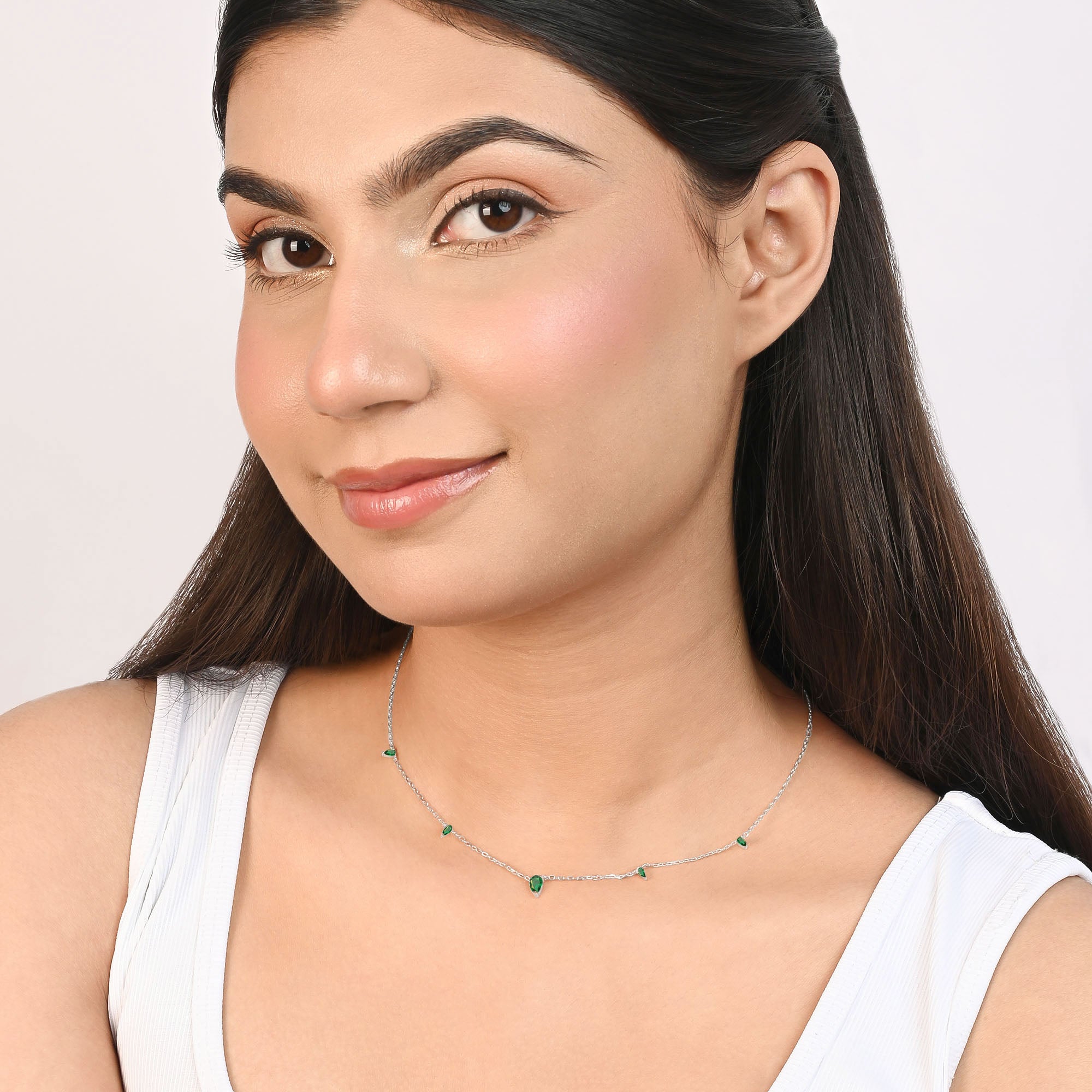 Tiny Triangle Drop Necklace