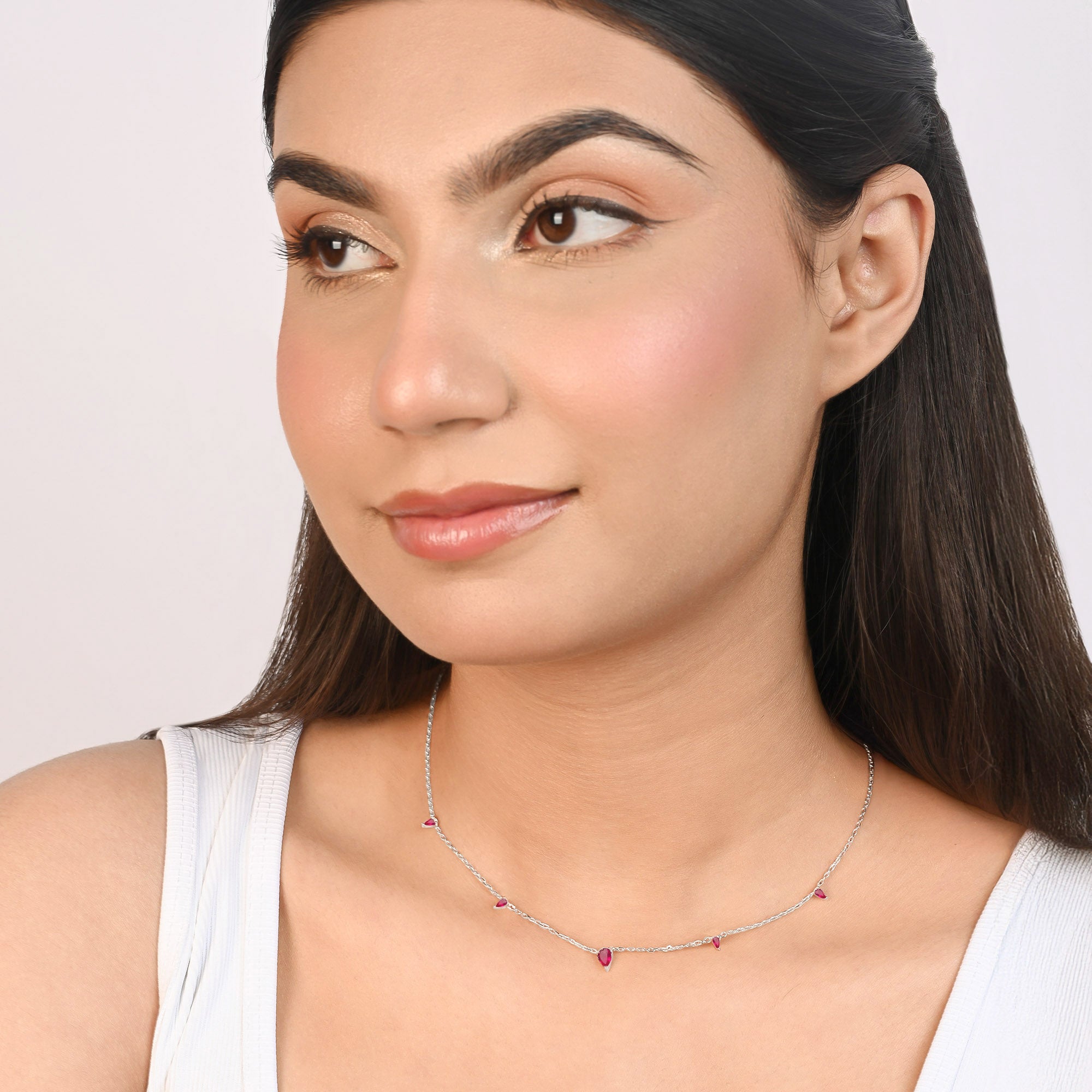 Tiny Triangle Drop Necklace