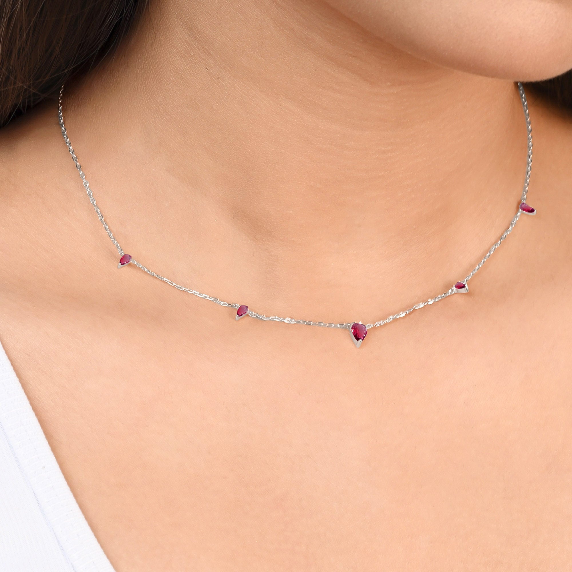 Tiny Triangle Drop Necklace