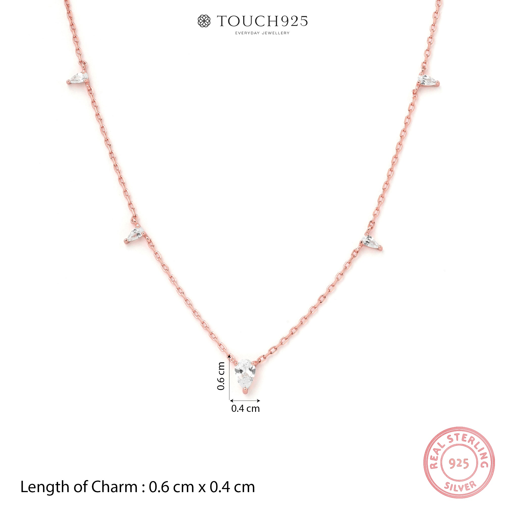 Tiny Triangle Drop Necklace