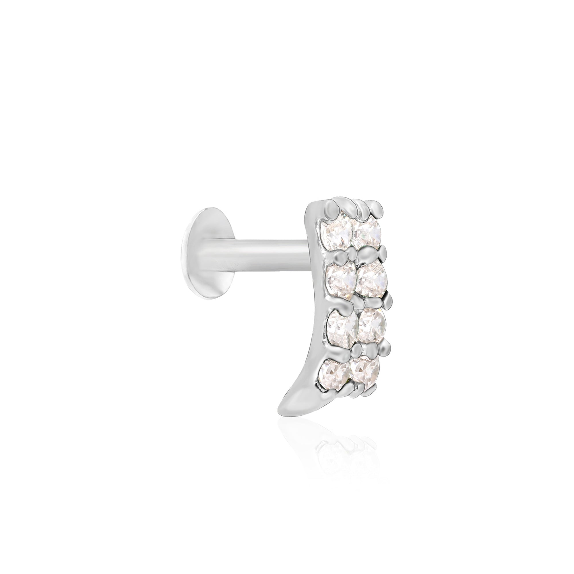 Radiant Silver Nose Pin