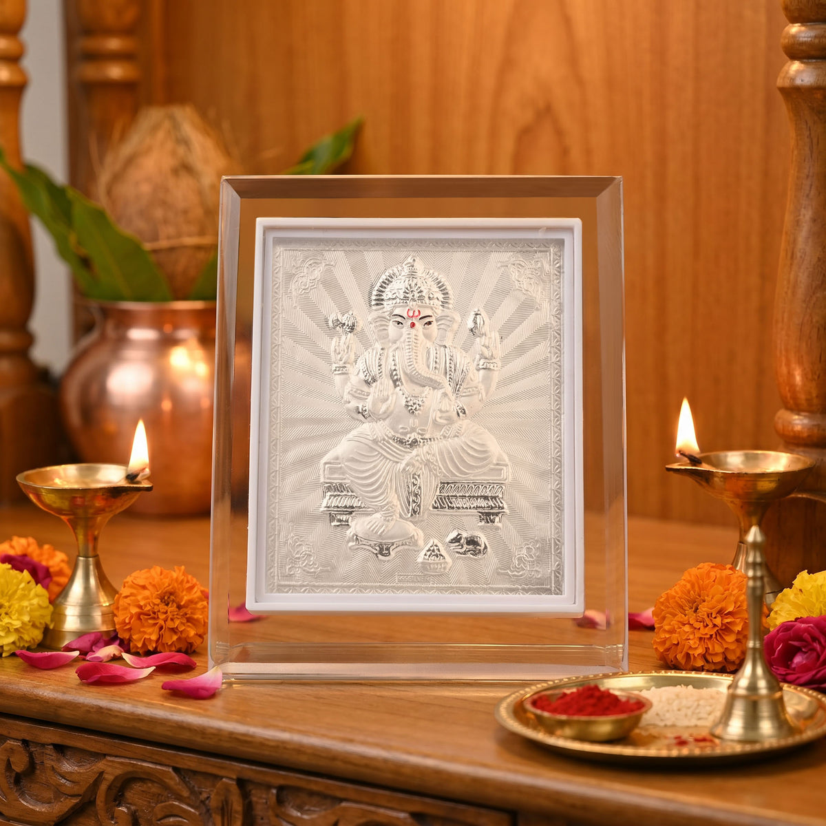 999 Pure Silver Lord Ganesh Frame