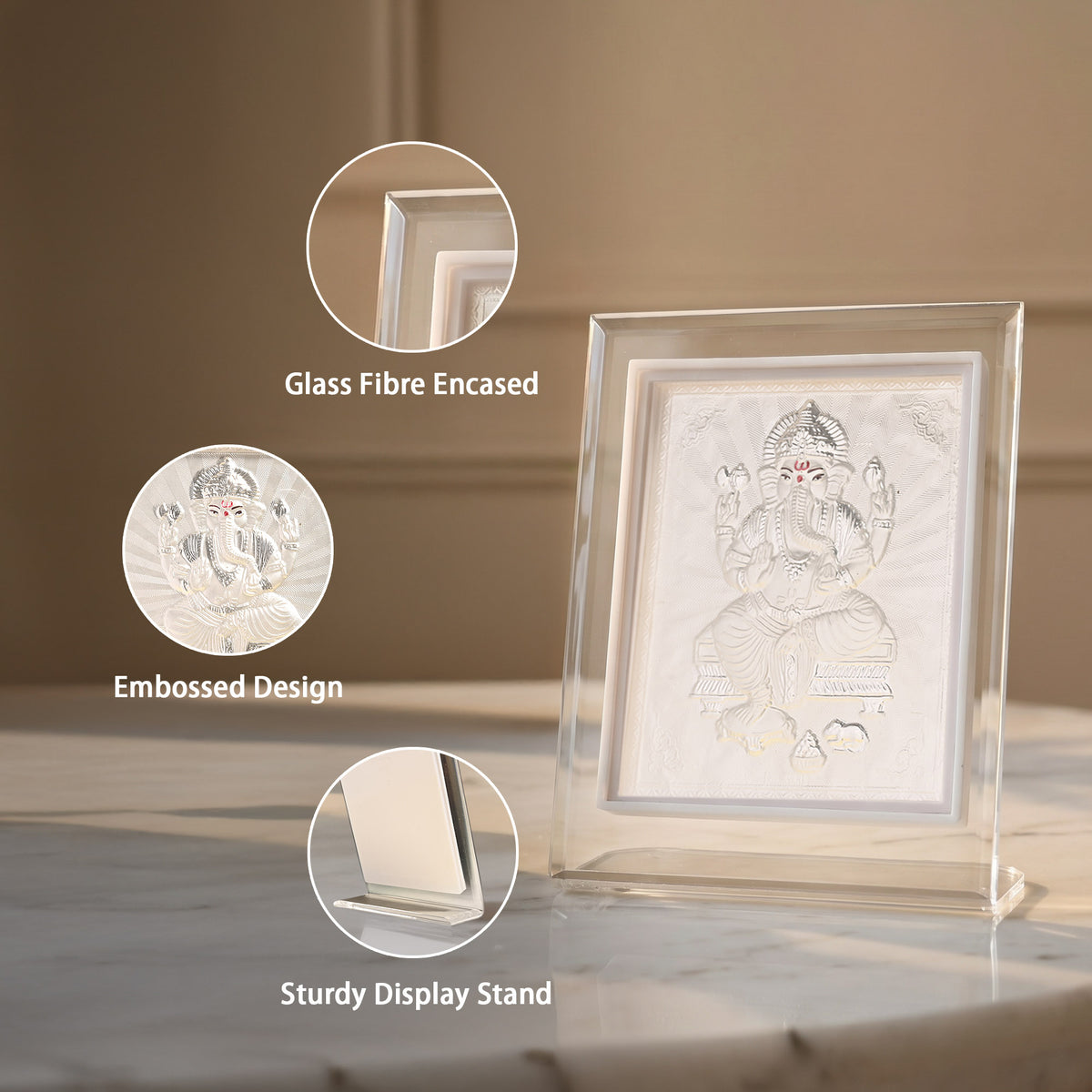 999 Pure Silver Lord Ganesh Frame