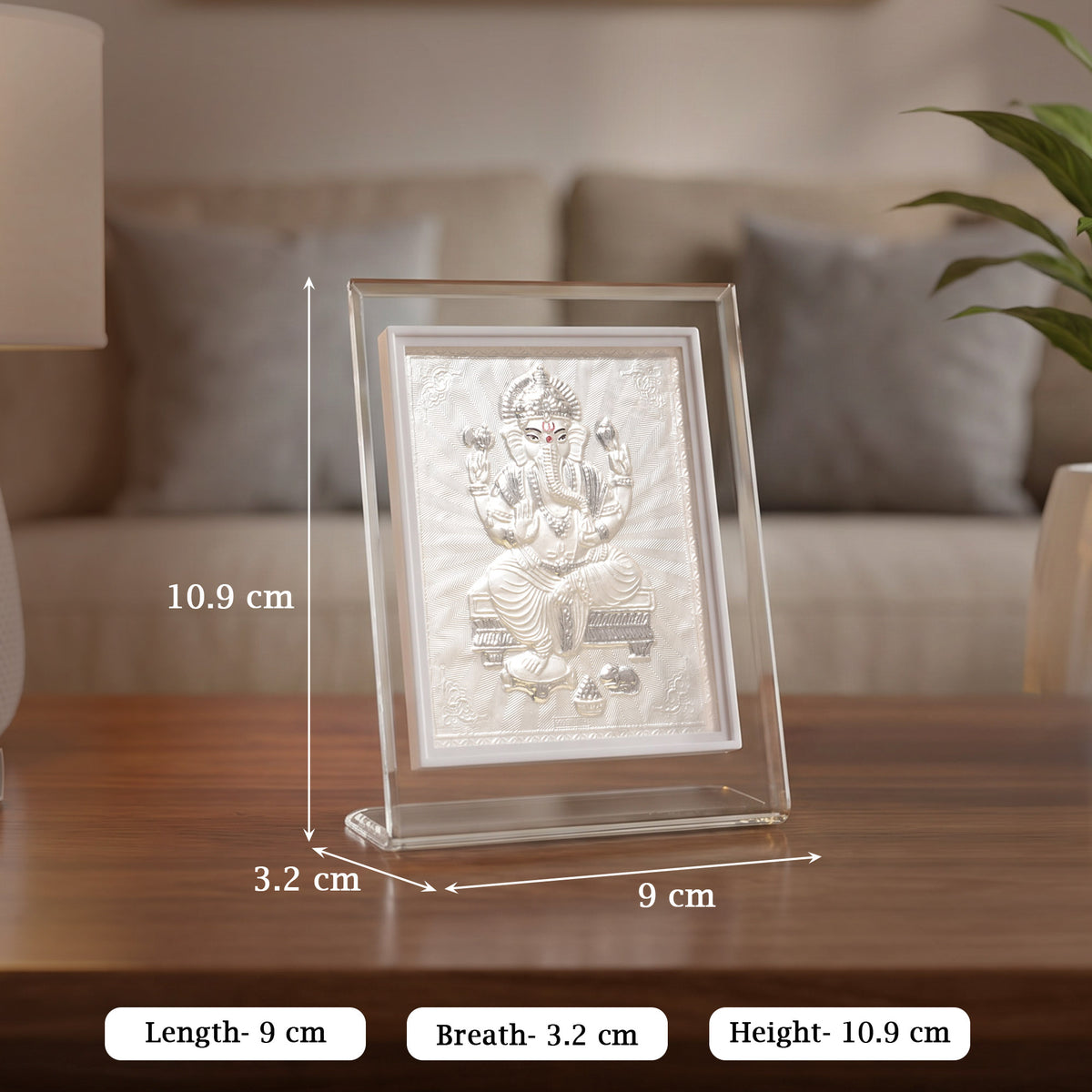 999 Pure Silver Lord Ganesh Frame