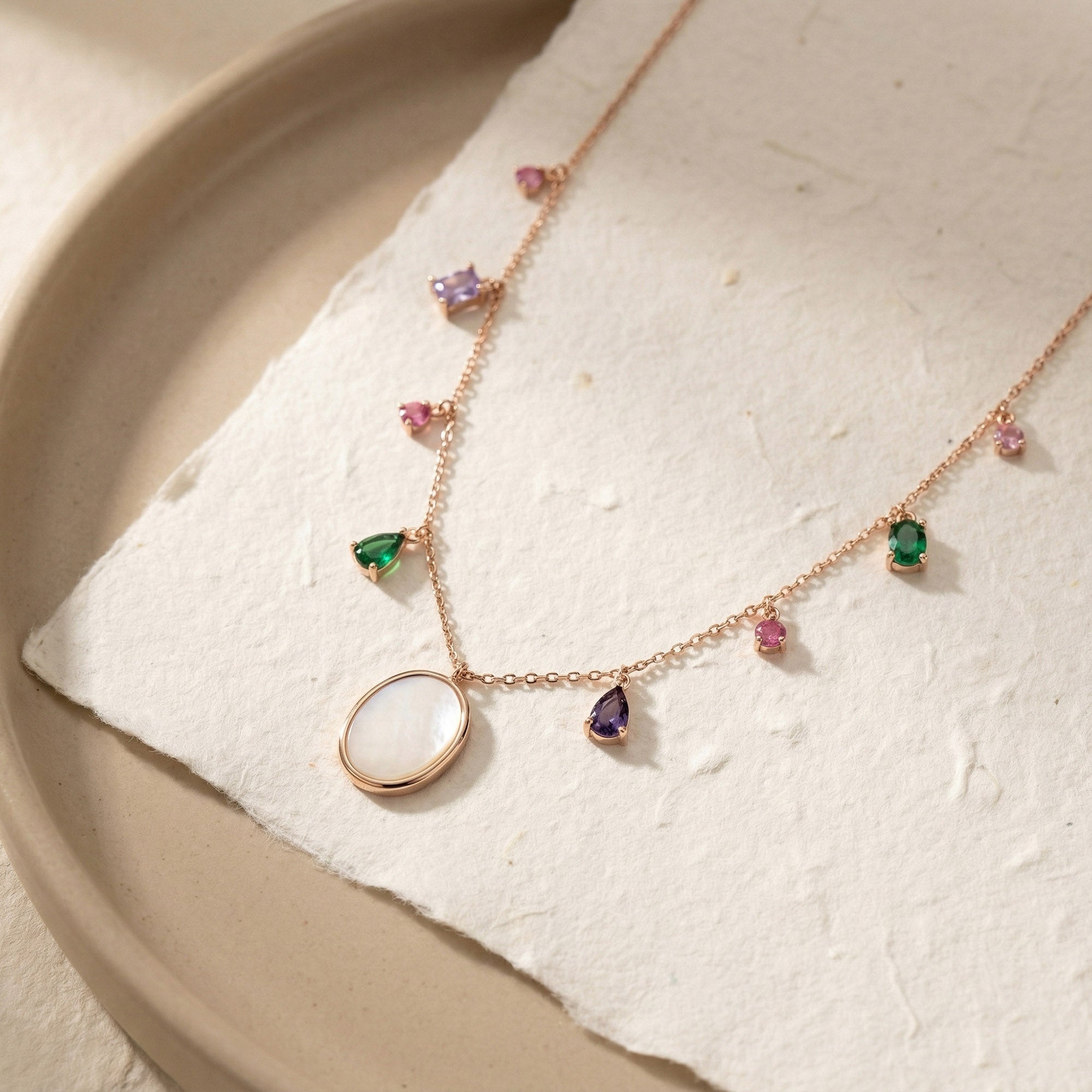 Mother Shell Drop Necklace