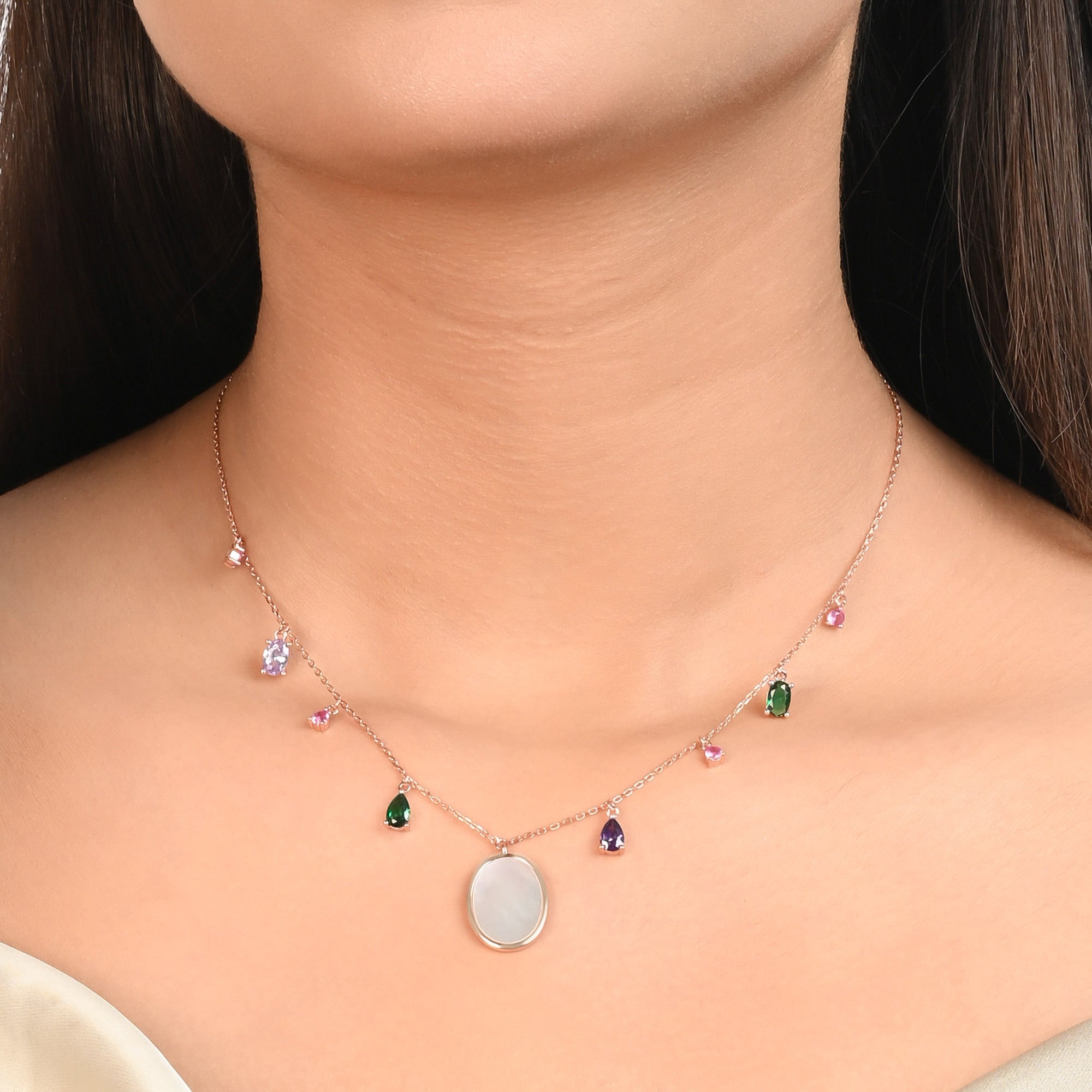 Mother Shell Drop Necklace