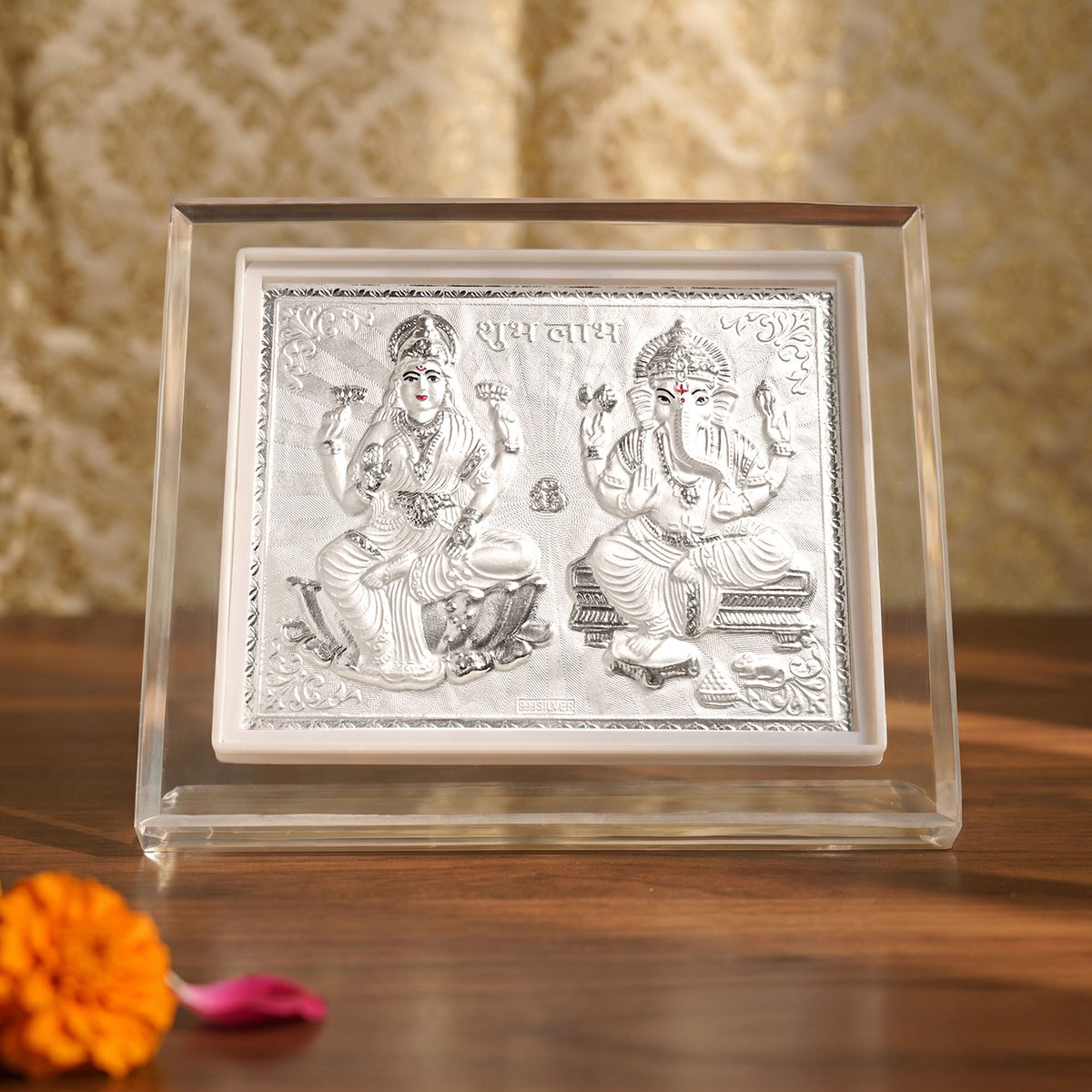 999 Silver Shree Lakshmi Yantra Frame