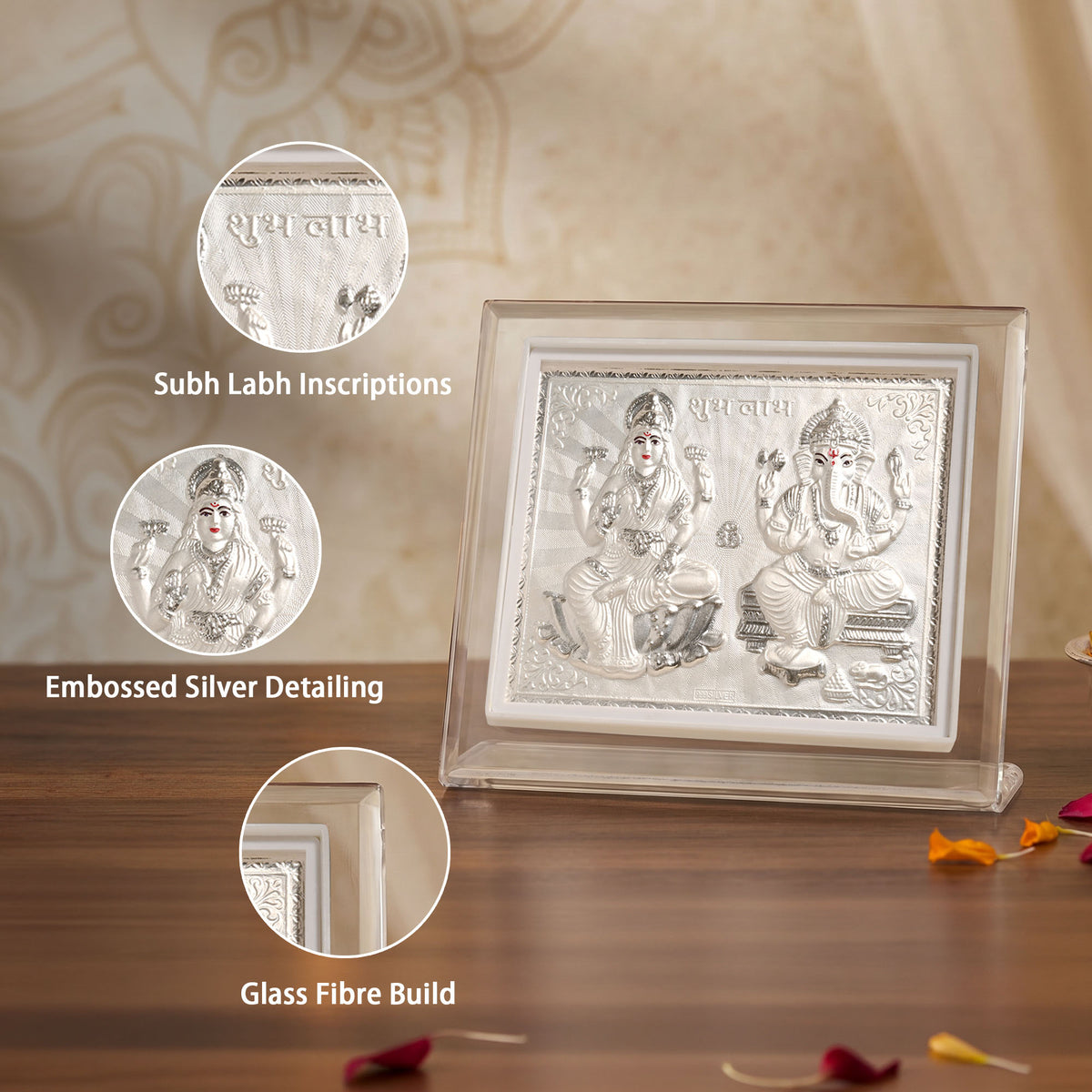 999 Silver Shree Lakshmi Yantra Frame