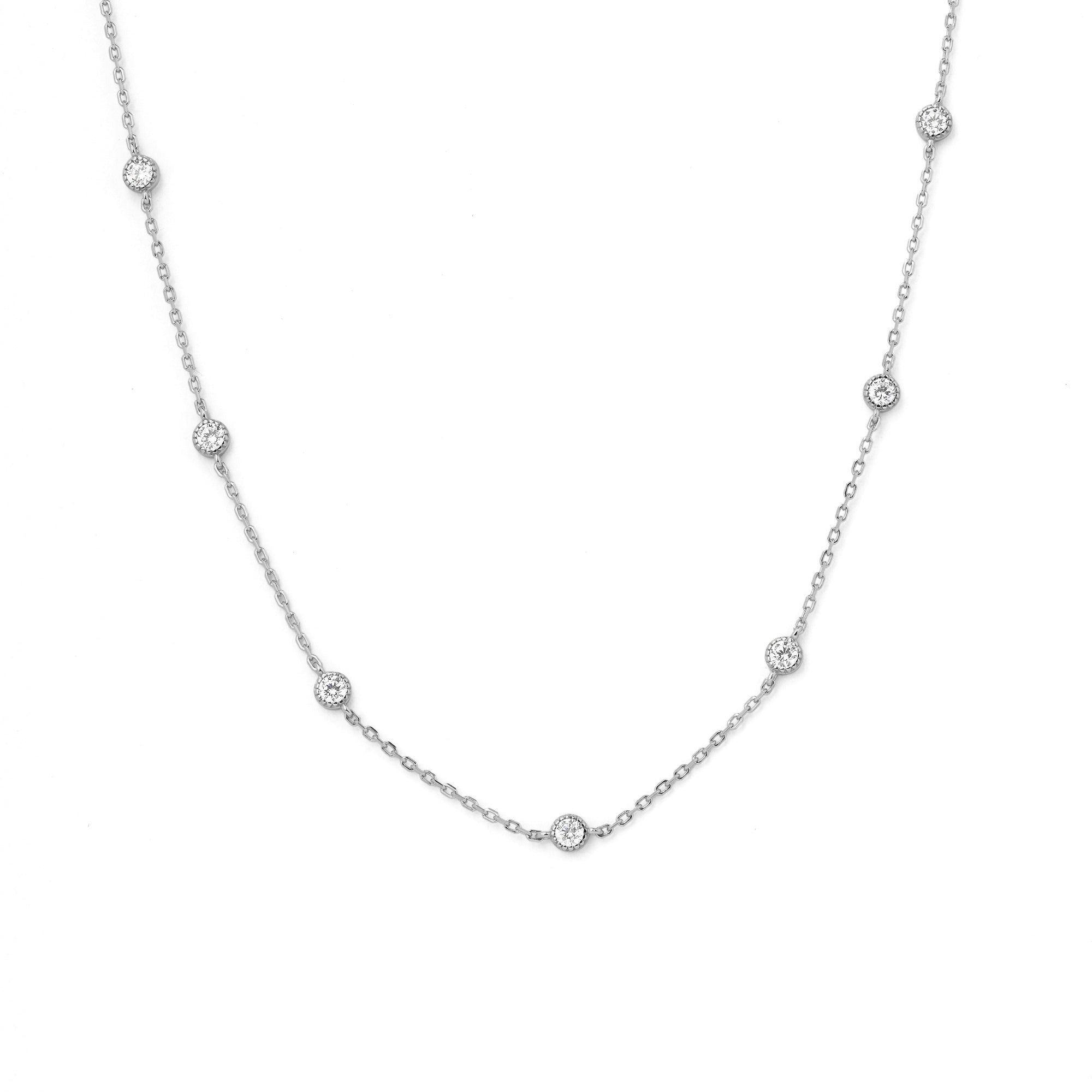 Bezel Spark Station Necklace