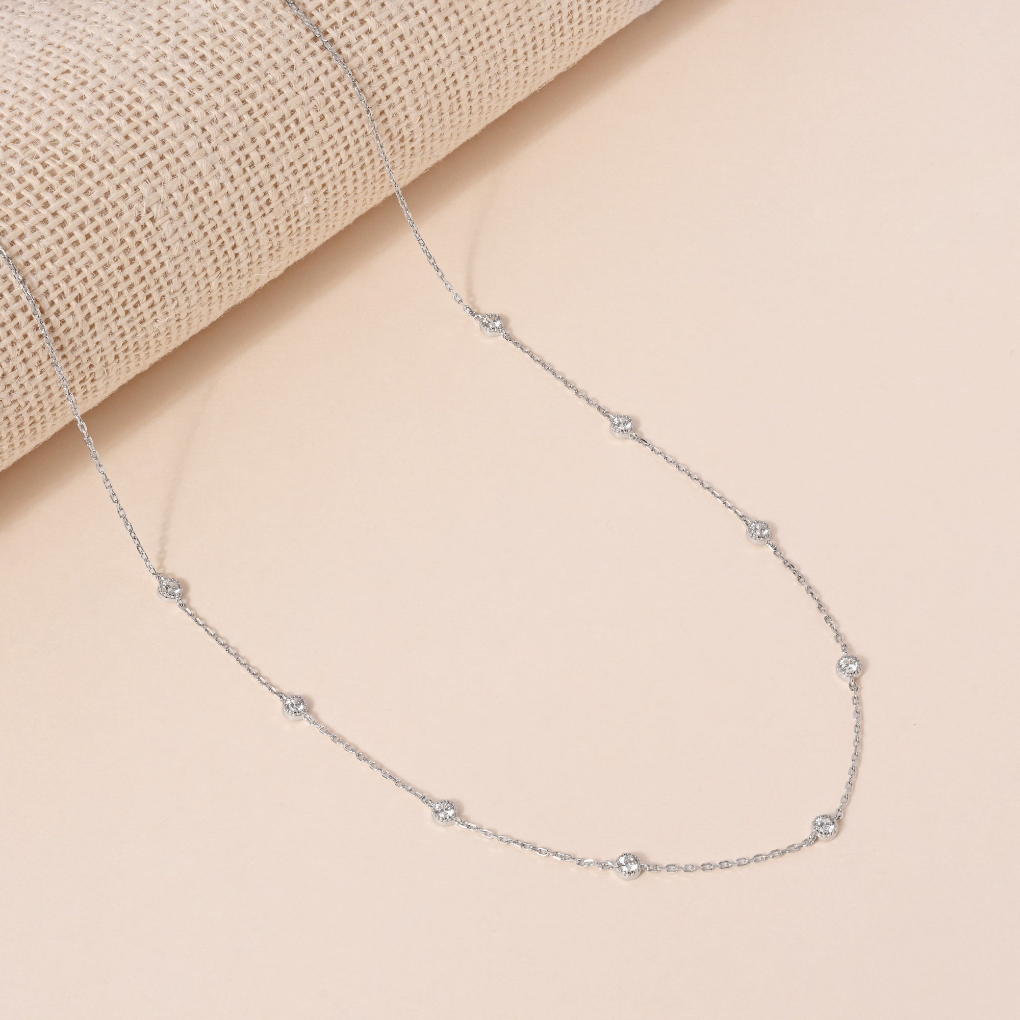 Bezel Spark Station Necklace