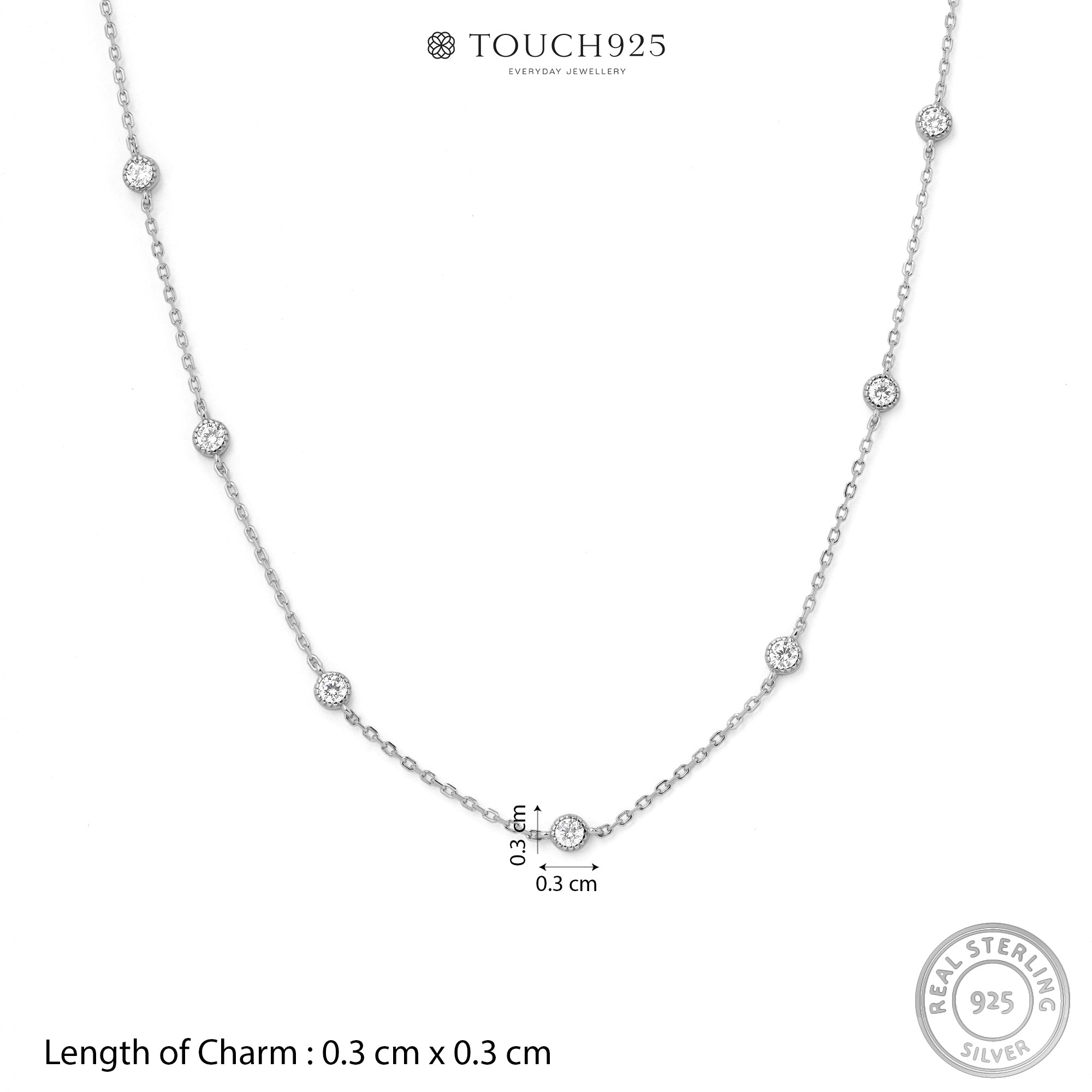 Bezel Spark Station Necklace