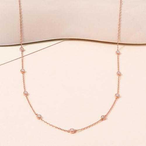 Bezel Spark Station Necklace