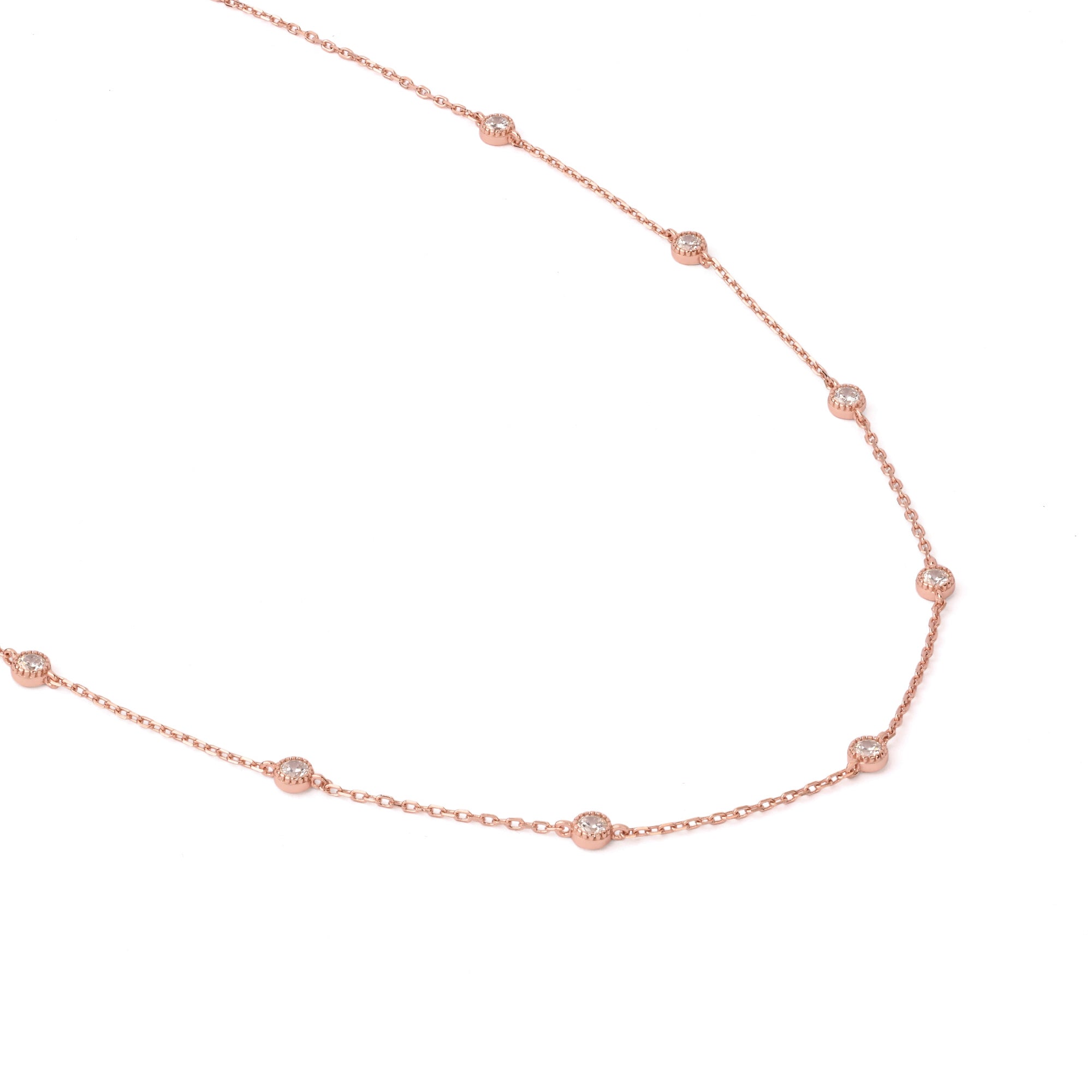 Bezel Spark Station Necklace