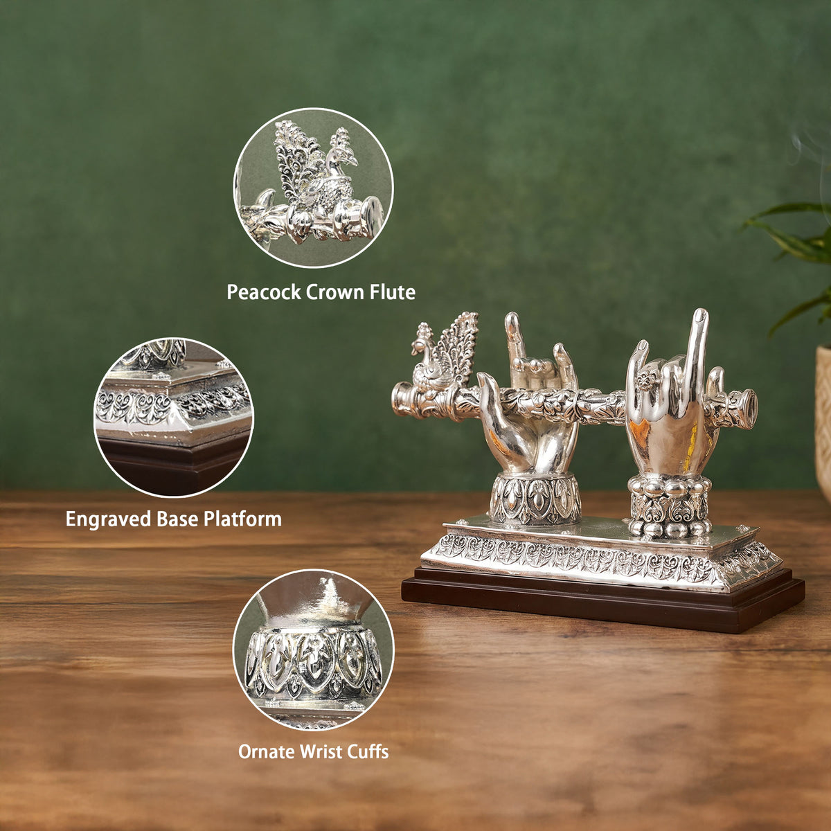 999 Silver Plated Krishna Bansuri