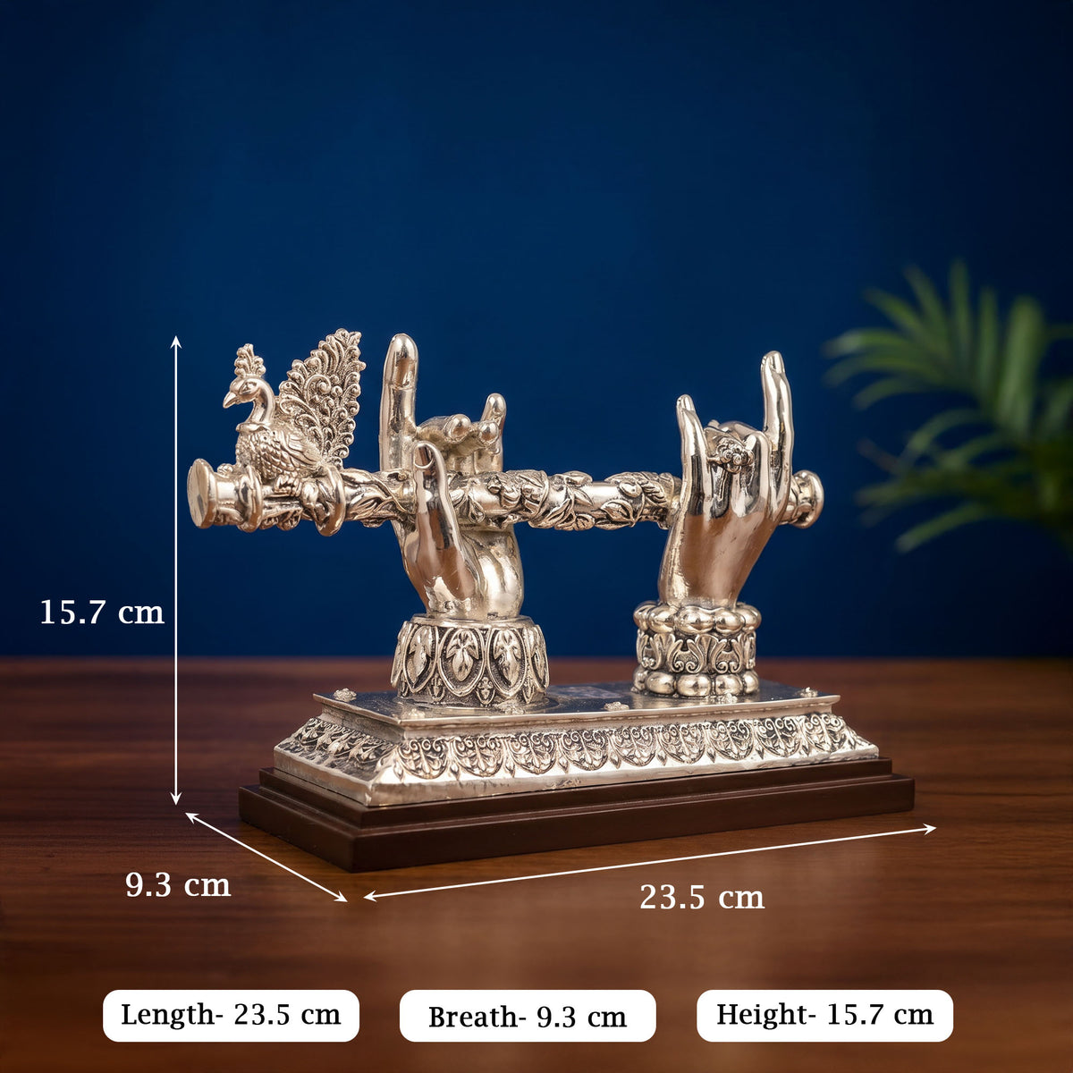 999 Silver Plated Krishna Bansuri