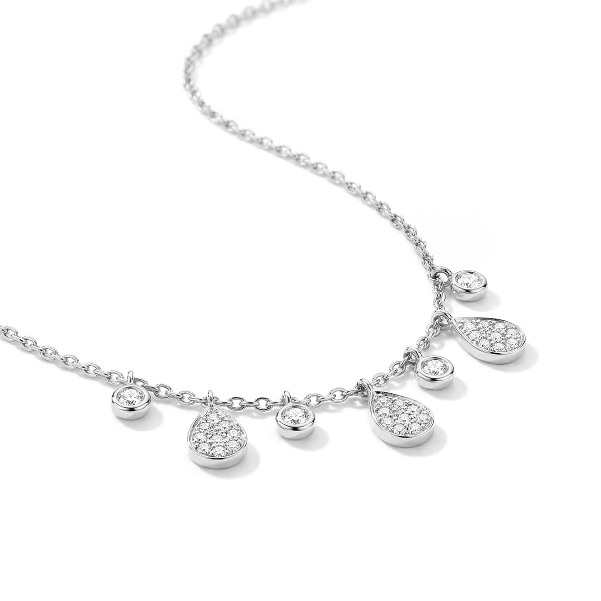 Teardrop Silver Charm Necklace