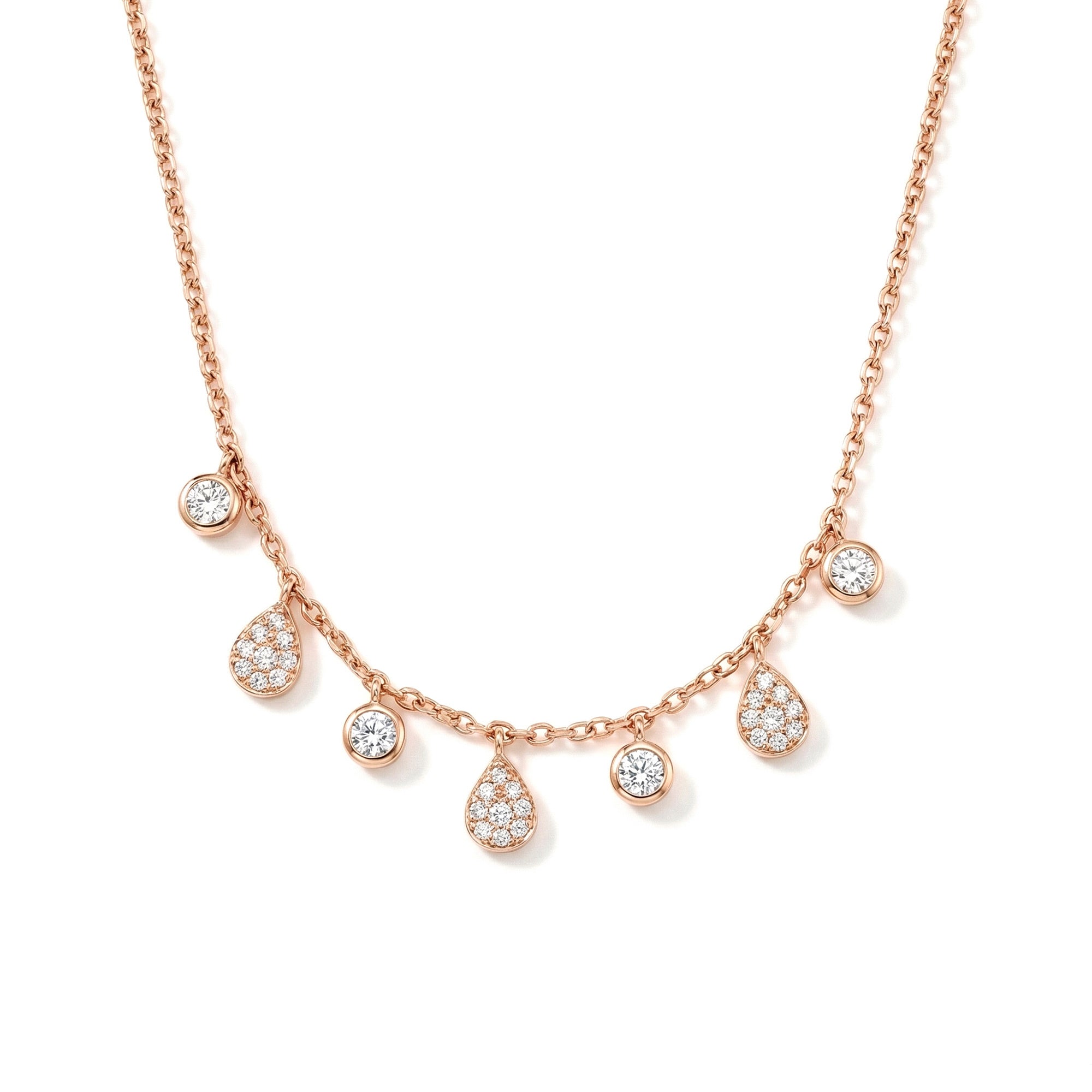 Teardrop Silver Charm Necklace