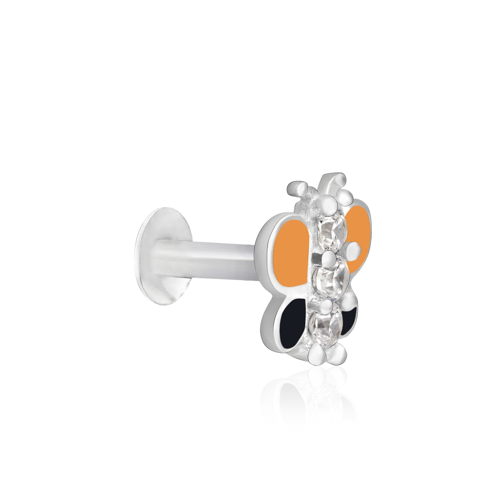 Silver Butterfly Nose Pin