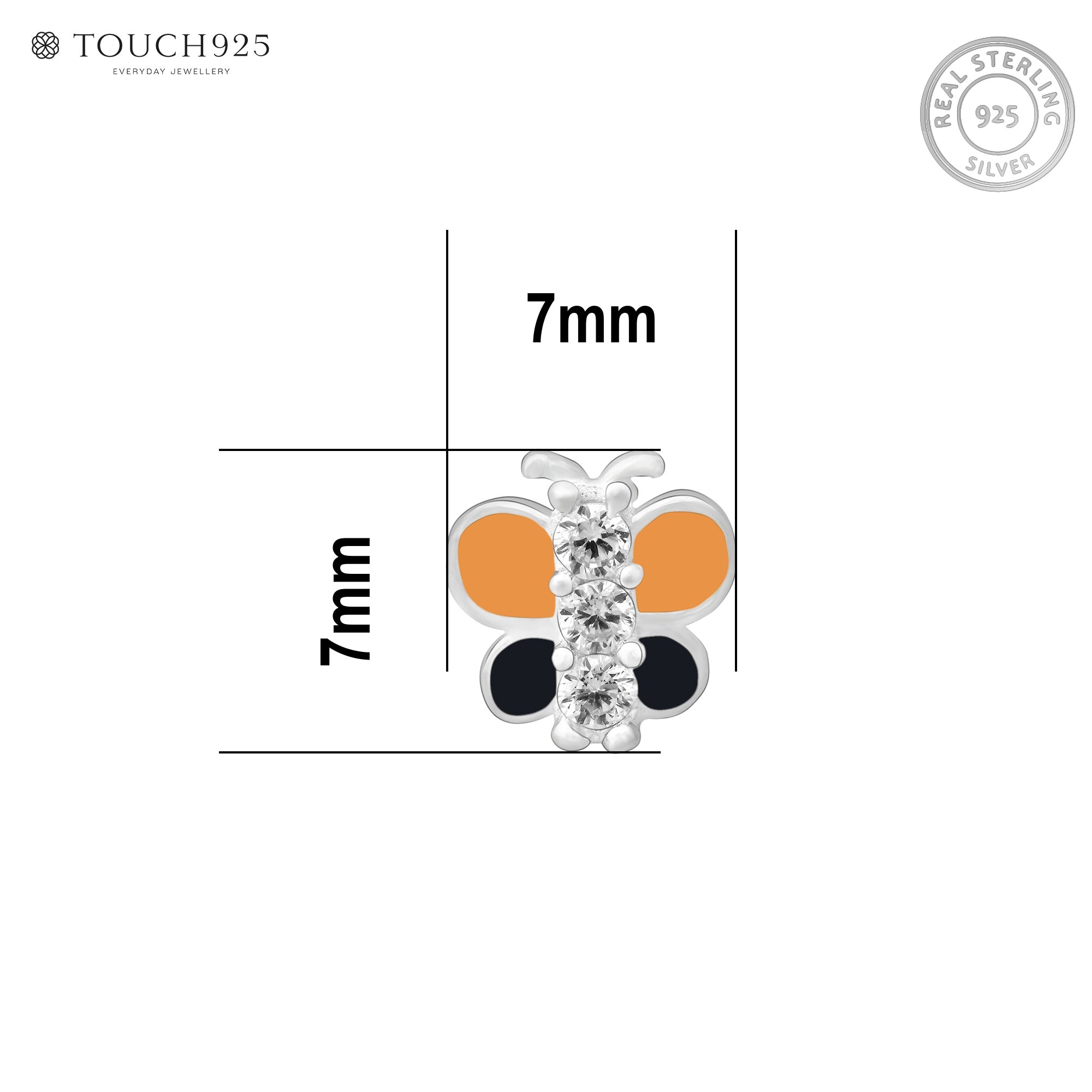 Silver Butterfly Nose Pin