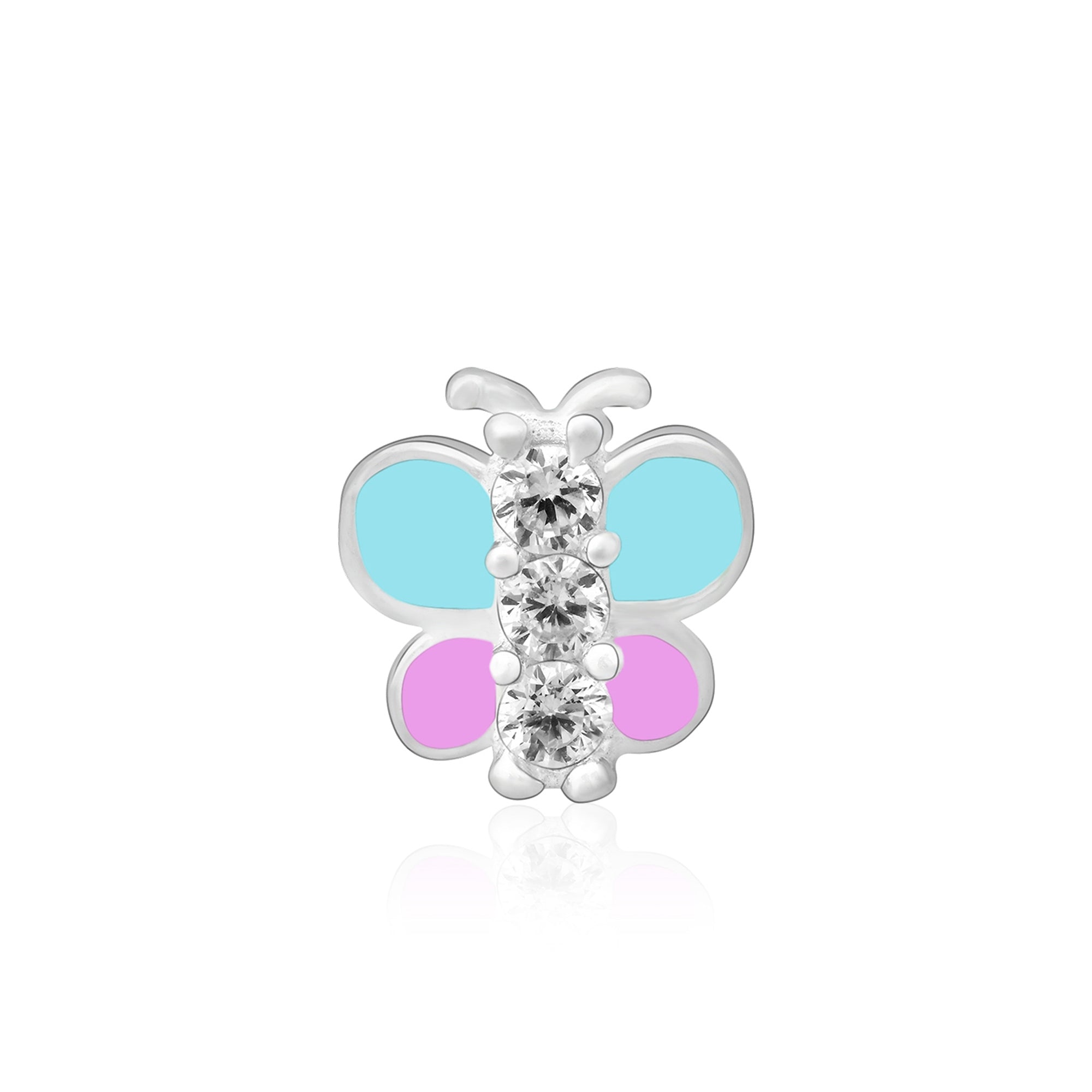 Silver Butterfly Nose Pin