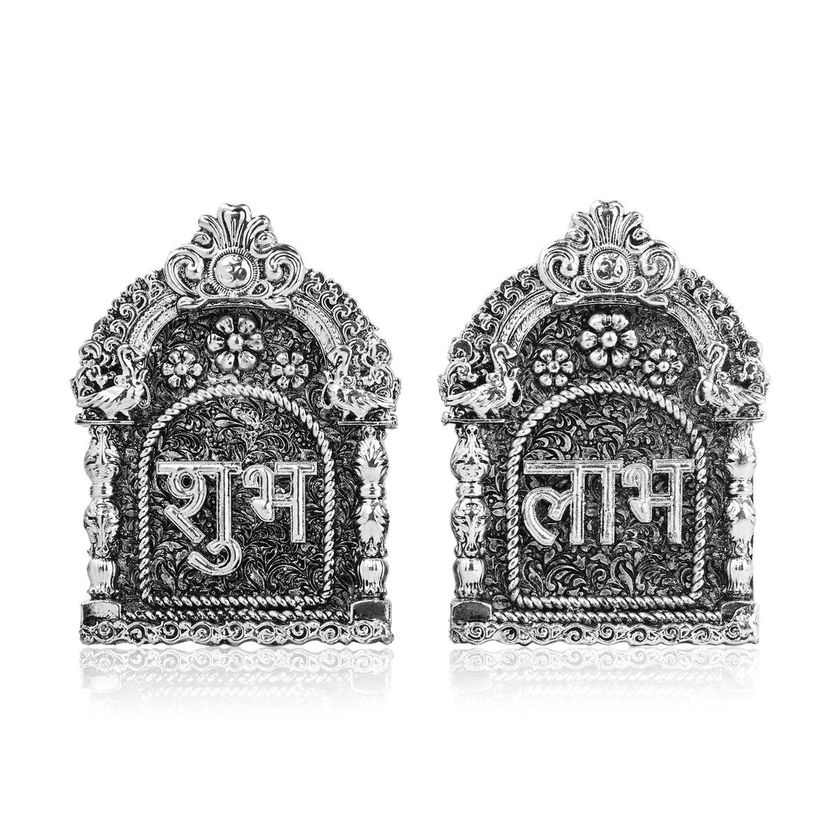999 Silver Plated Shubh Labh Wall Set